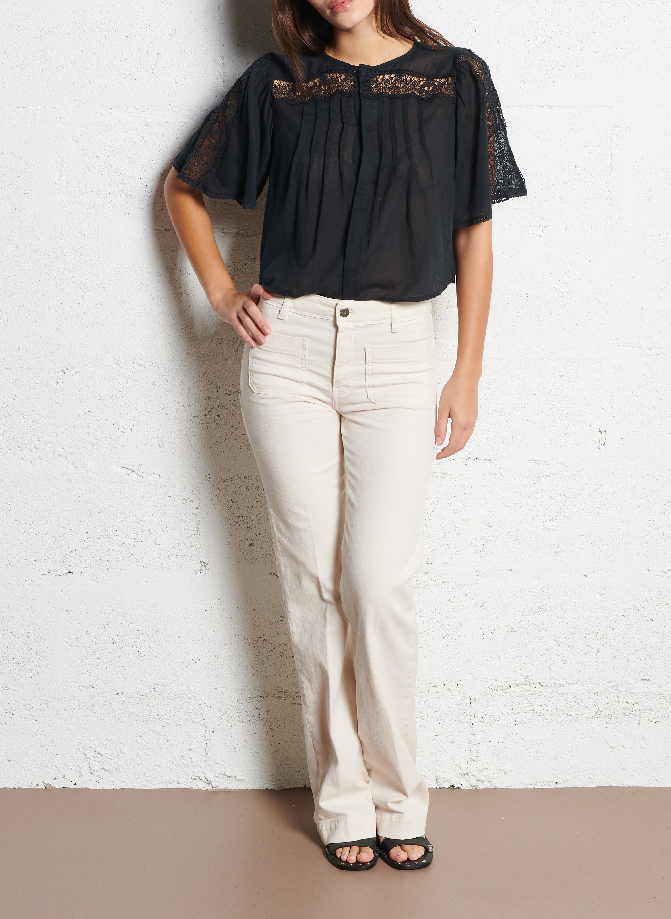 Charlotte - Flared Jeans aus Baumwolle ACQUAVERDE Weiss