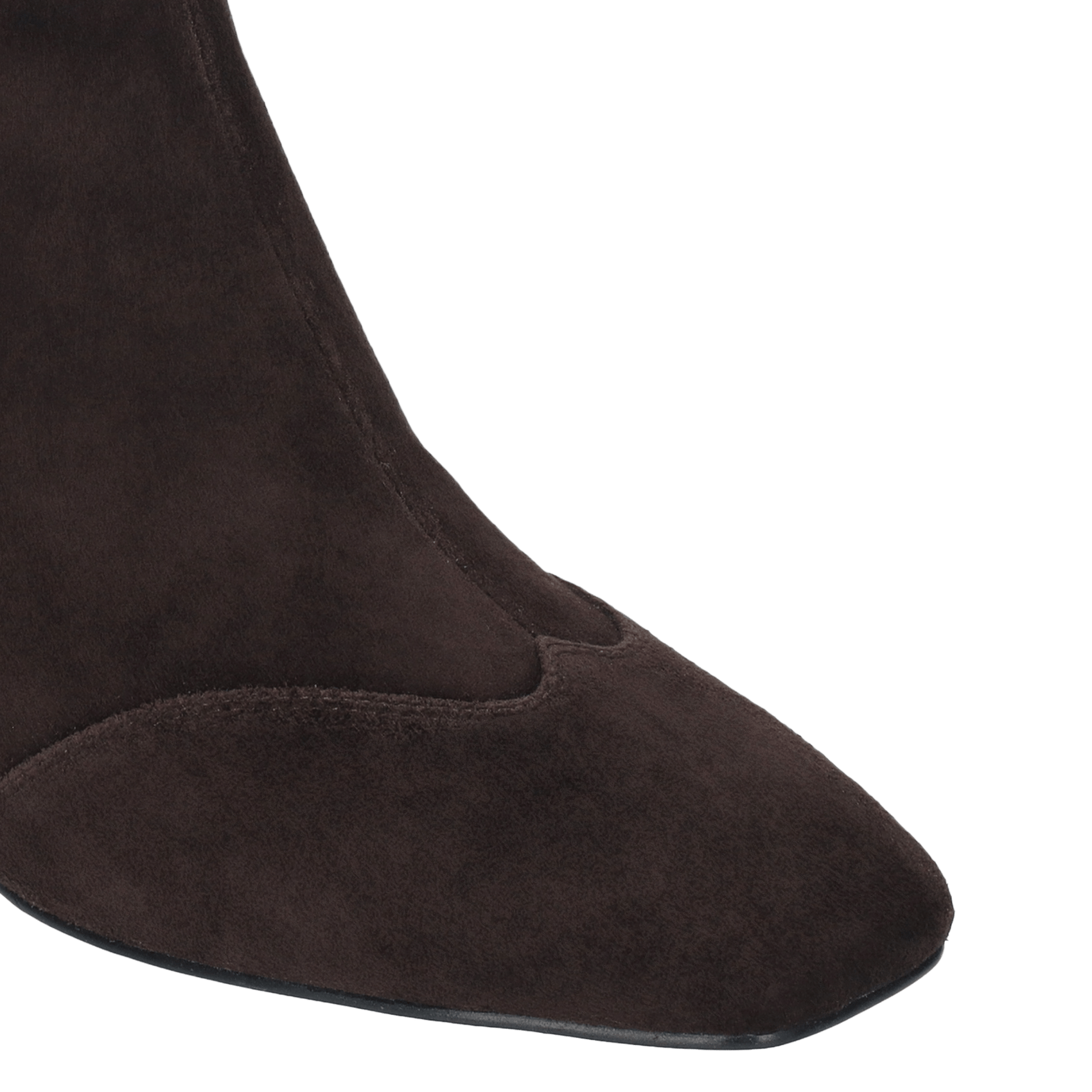 Stiefeletten mit eckiger Spitze aus Wildleder BIBI LOU Braun