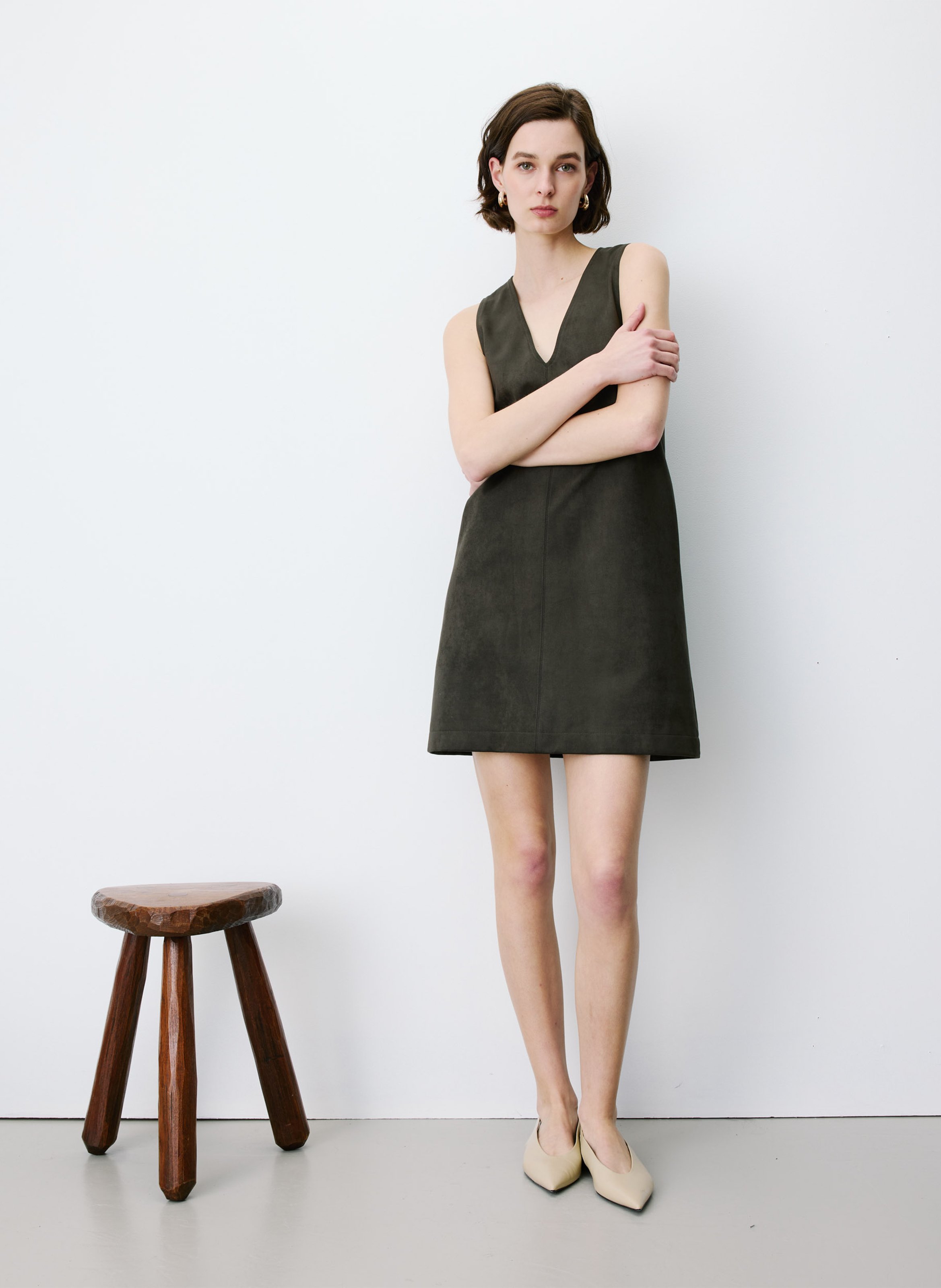 Short loose-fit dress GRACE ET MILA Green