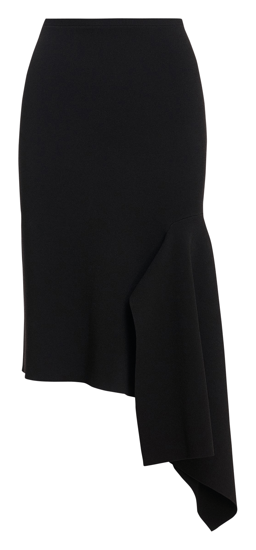Eng anliegender Rock mit asymmetrischem Drapierung ESSENTIEL ANTWERP Schwarz