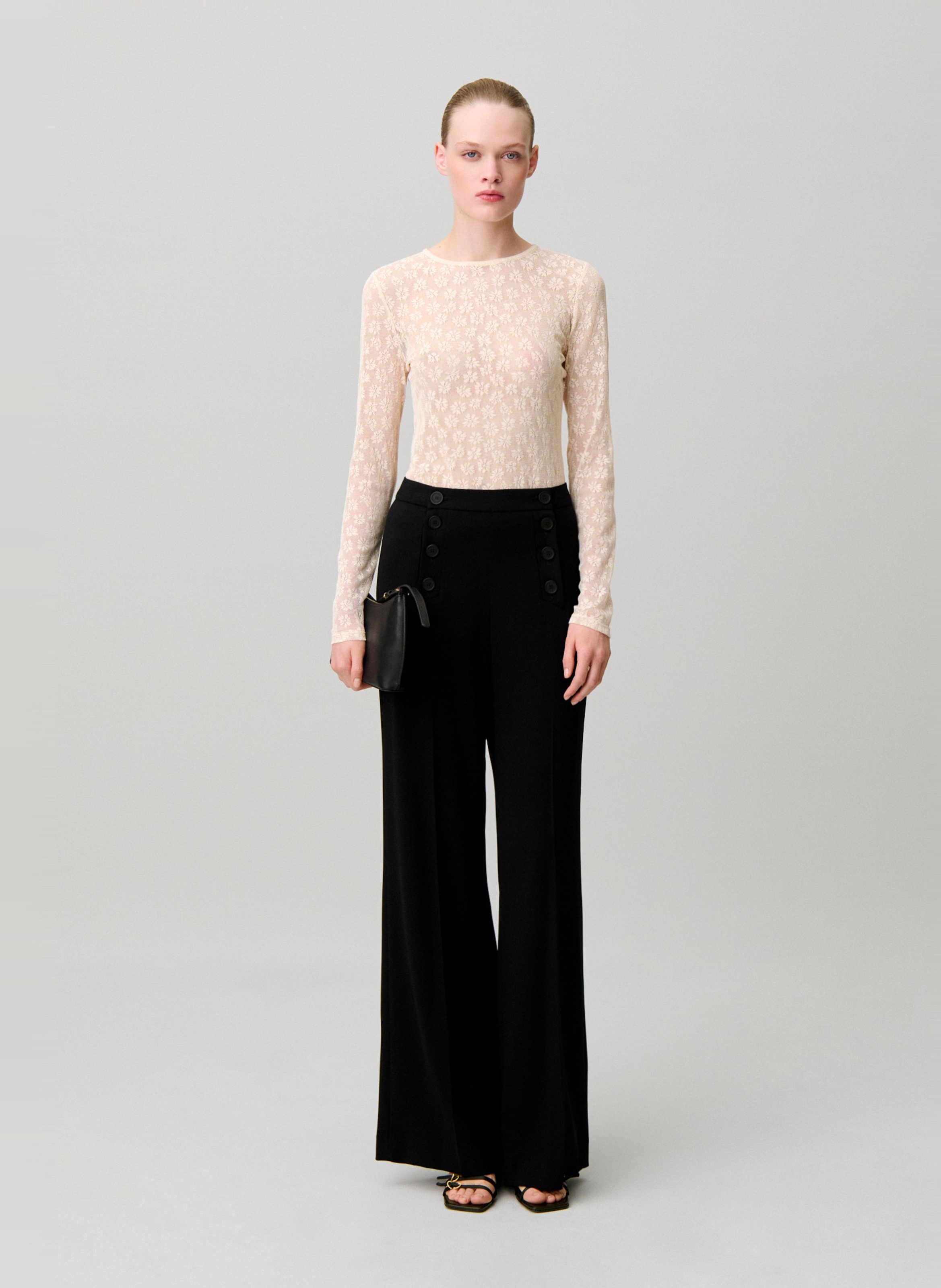 Top met transparante print CLAUDIE PIERLOT Beige