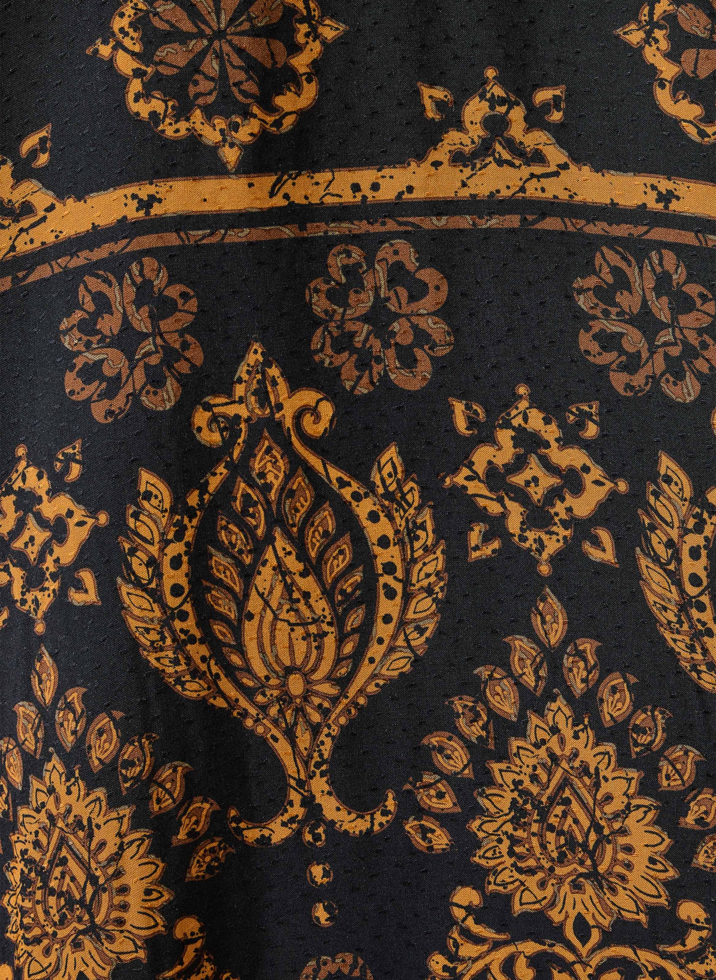 Gerade Tunika-Kleid mit Tunika-Kragen und Muster LA FEE MARABOUTEE Mehrfarbig