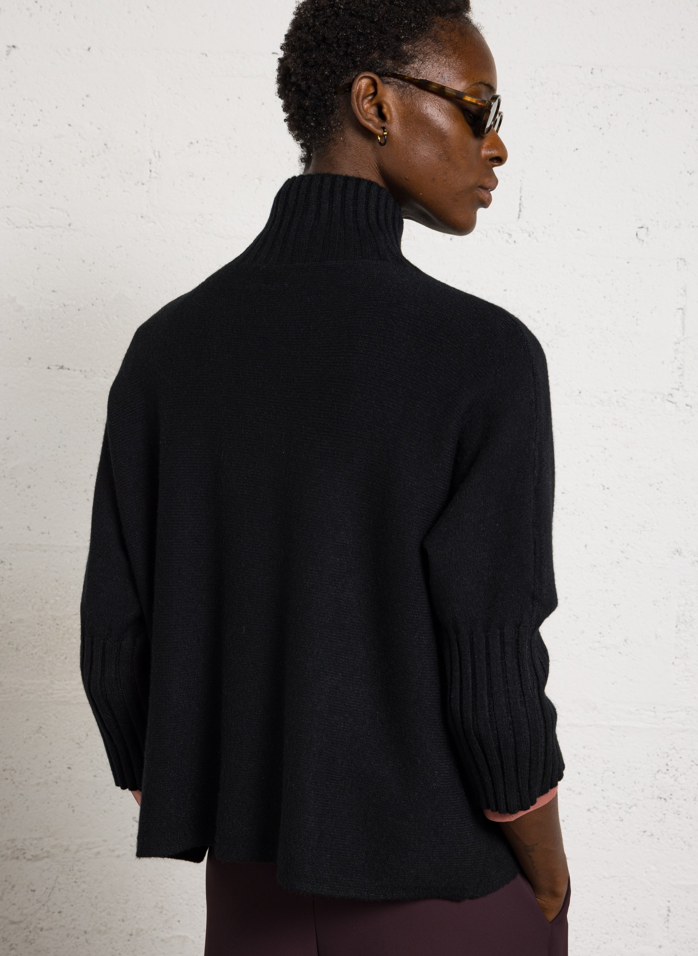 Loose-fit high-neck sweater IMPERIAL Black