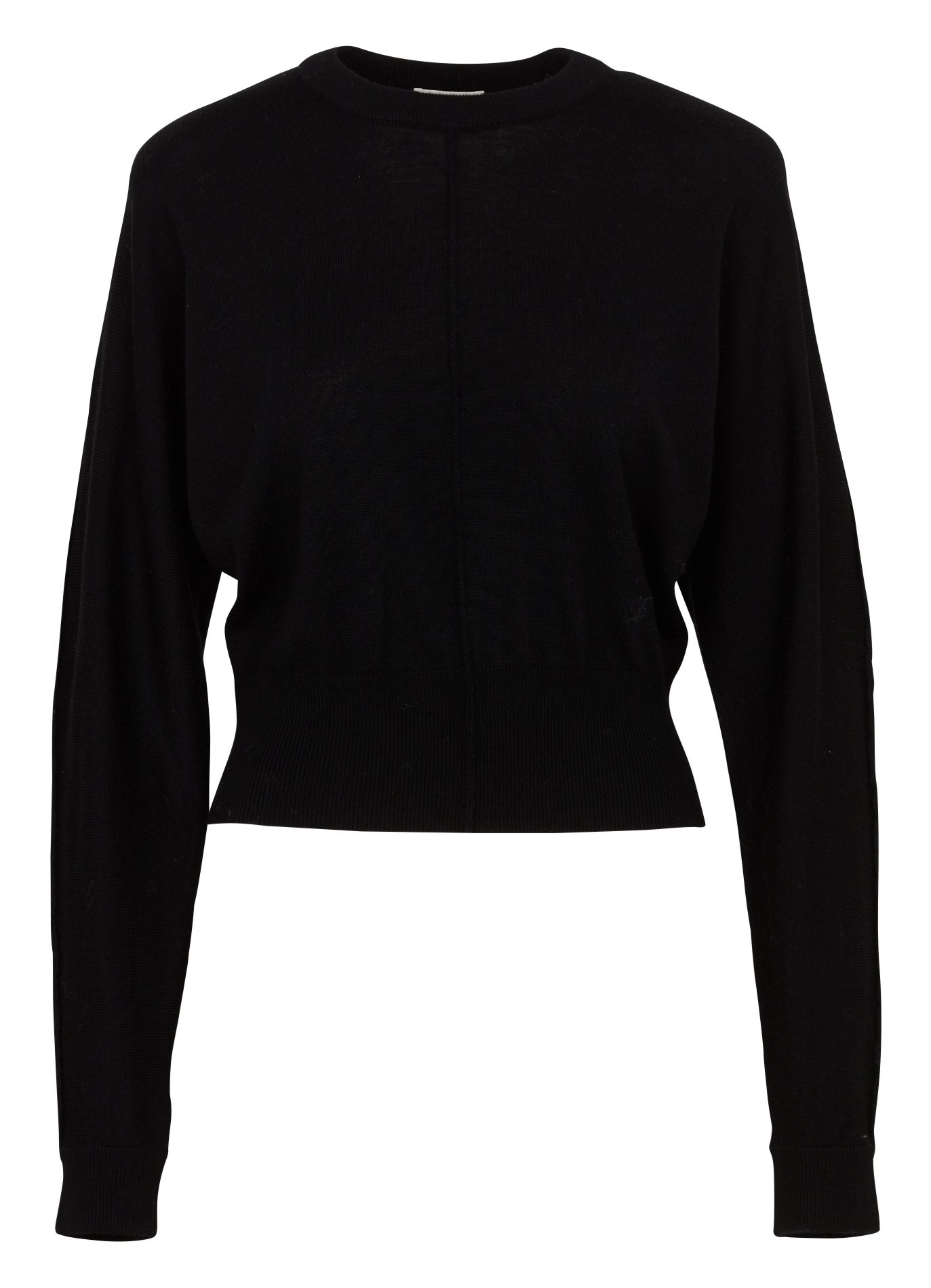 Pull en maille fine en laine LAURENCE BRAS Noir