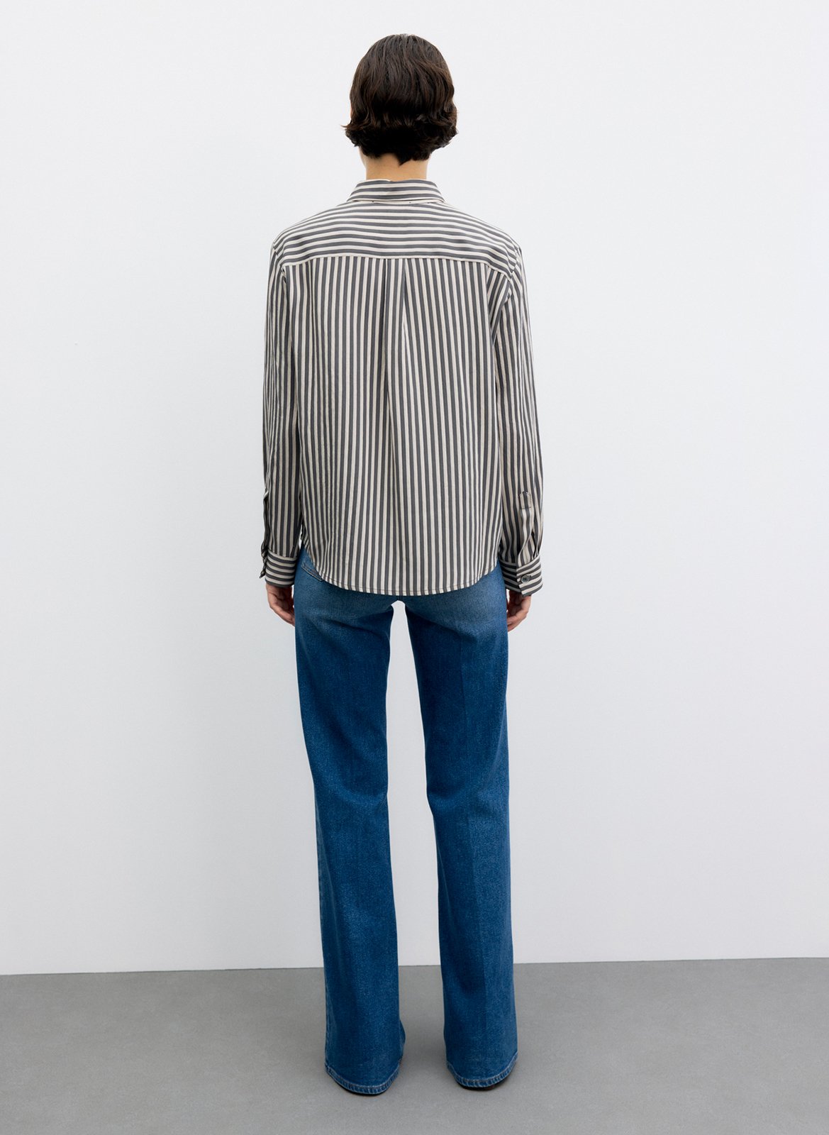 Chemise droit col classique rayée GERARD DAREL Gris