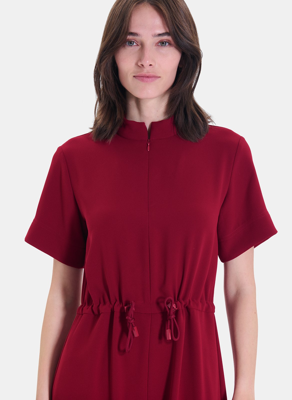 High-neck midi dress ZAPA Red