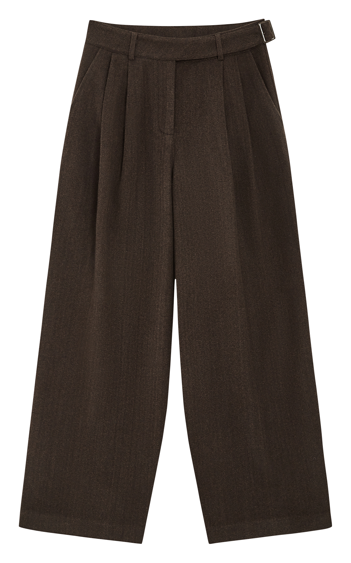 Pantalon ample à chevrons GRACE ET MILA Marron