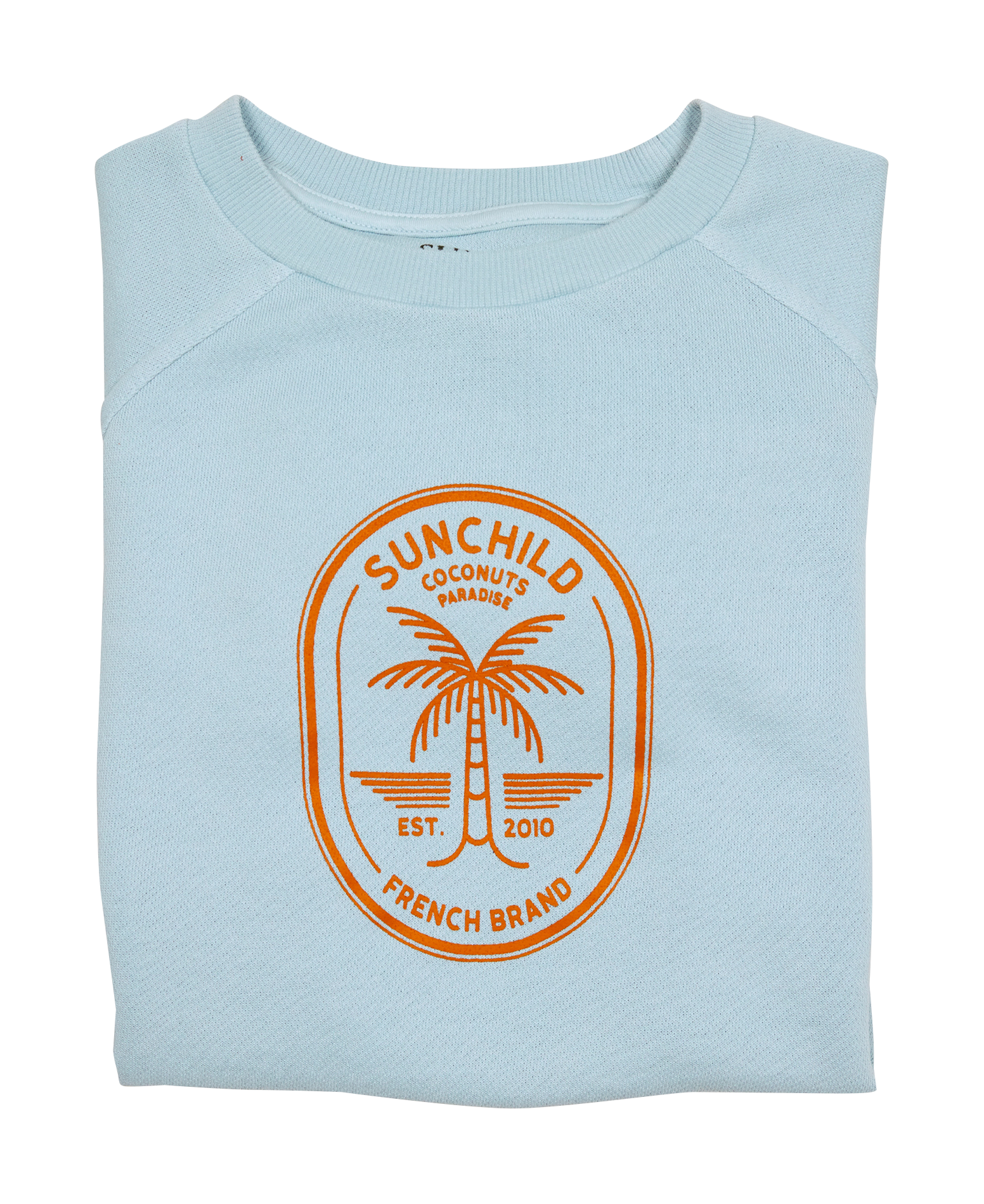 Sweat shirt col rond en coton SUNCHILD Bleu