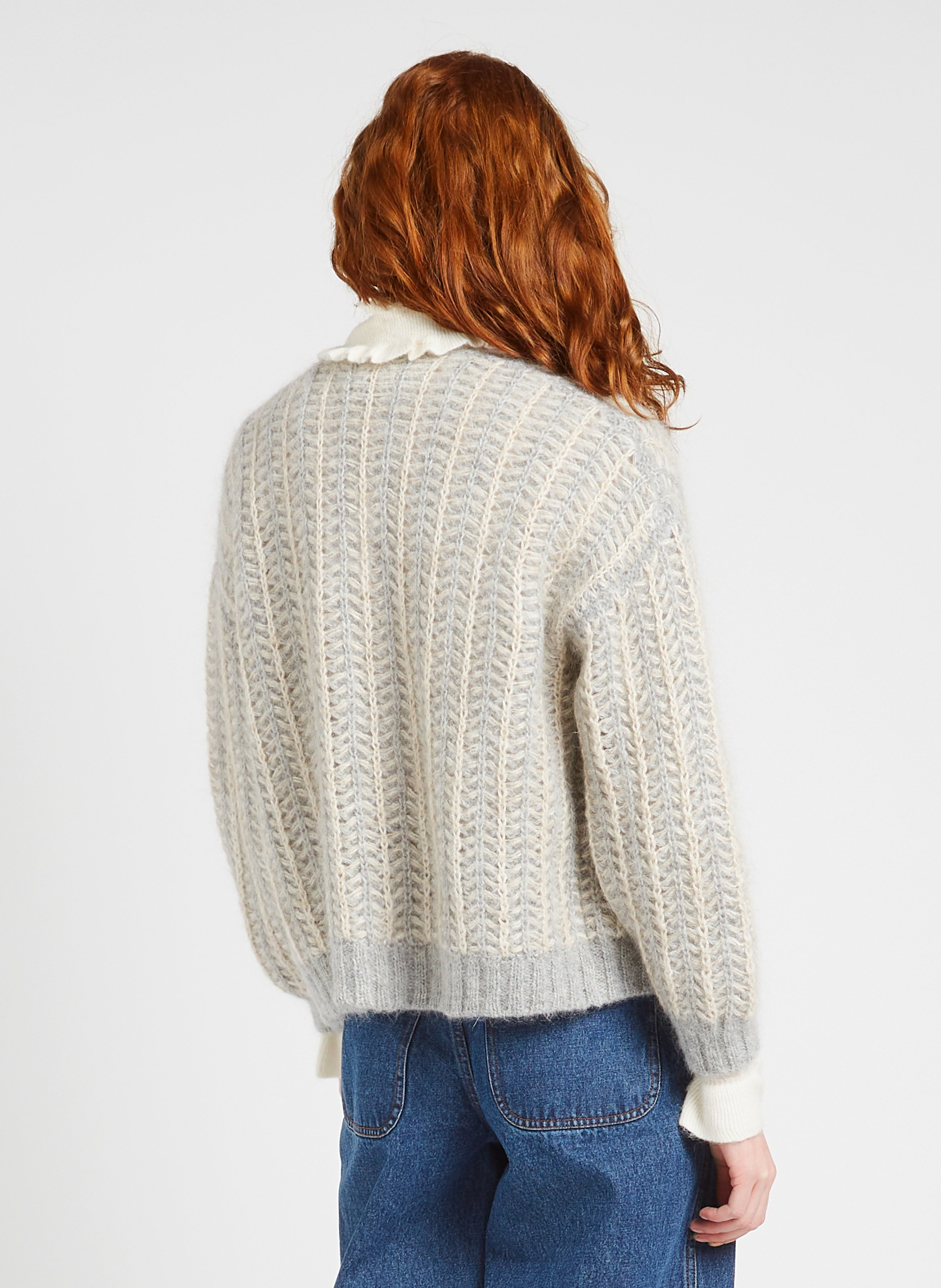 Wool-blend cardigan LOUISE MISHA Grey