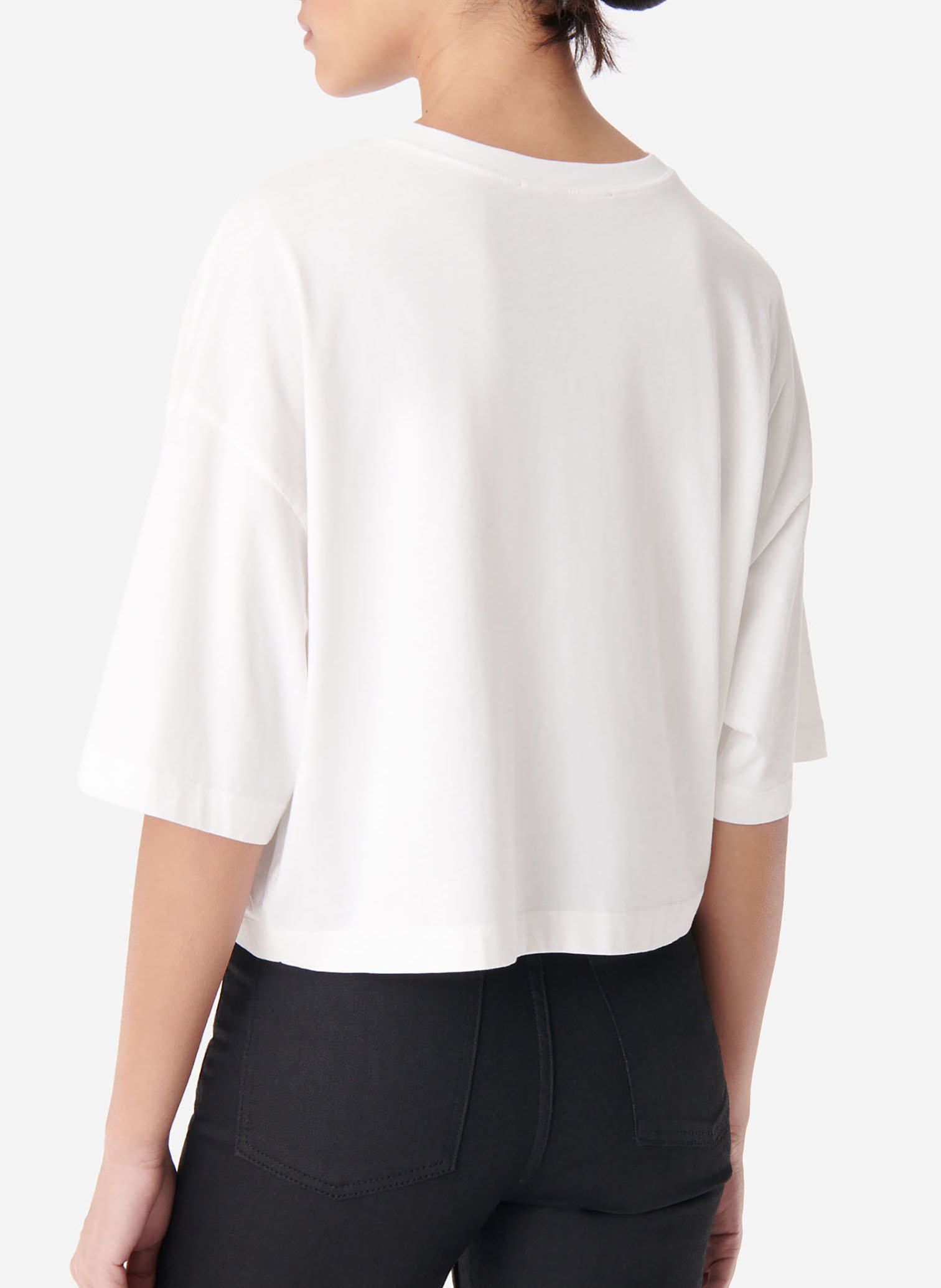 Tee-shirt court en coton bio VANESSA BRUNO Beige