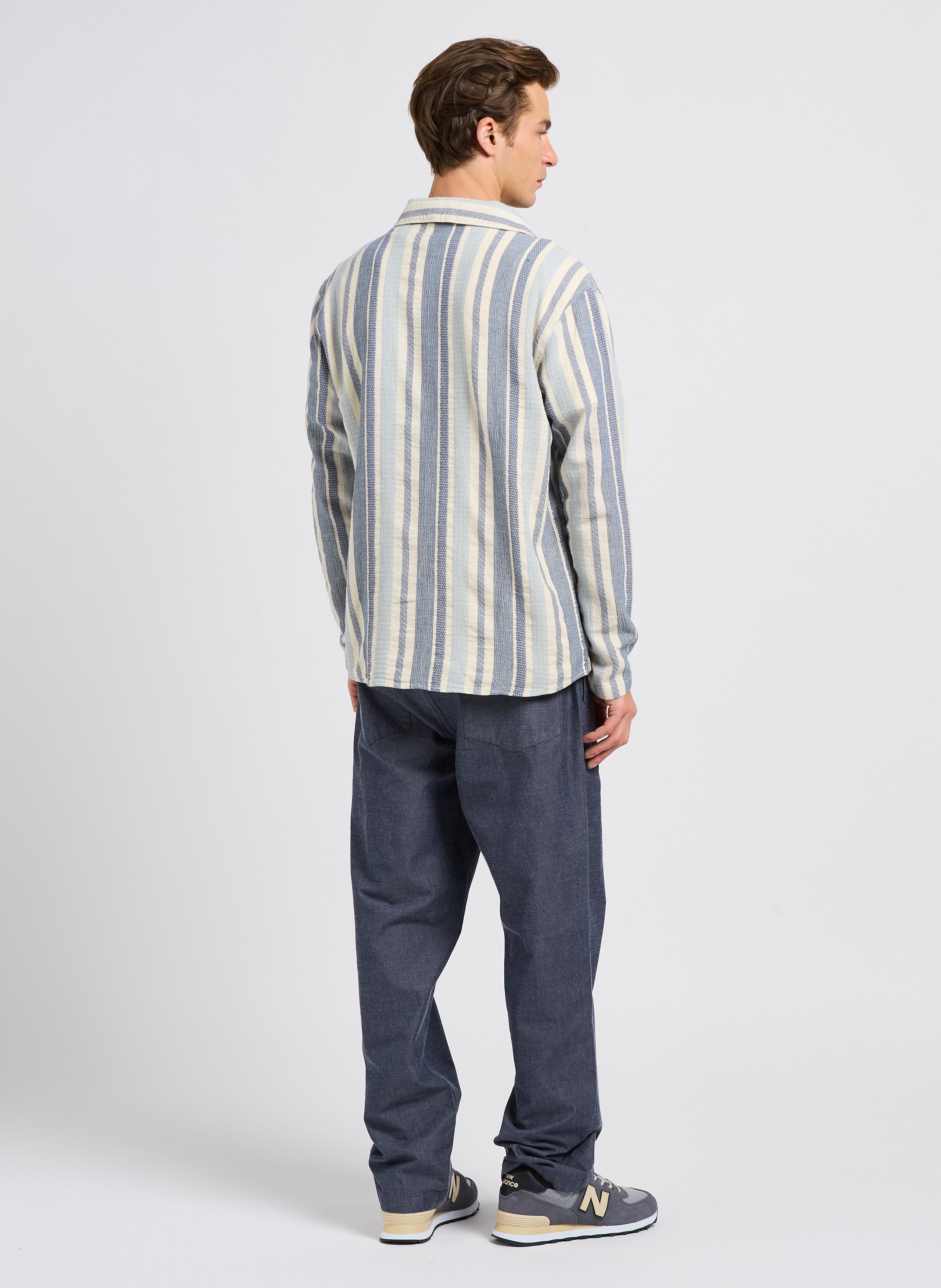 Pantalon droit en coton bio KNOWLEDGE COTTON APPAREL Bleu