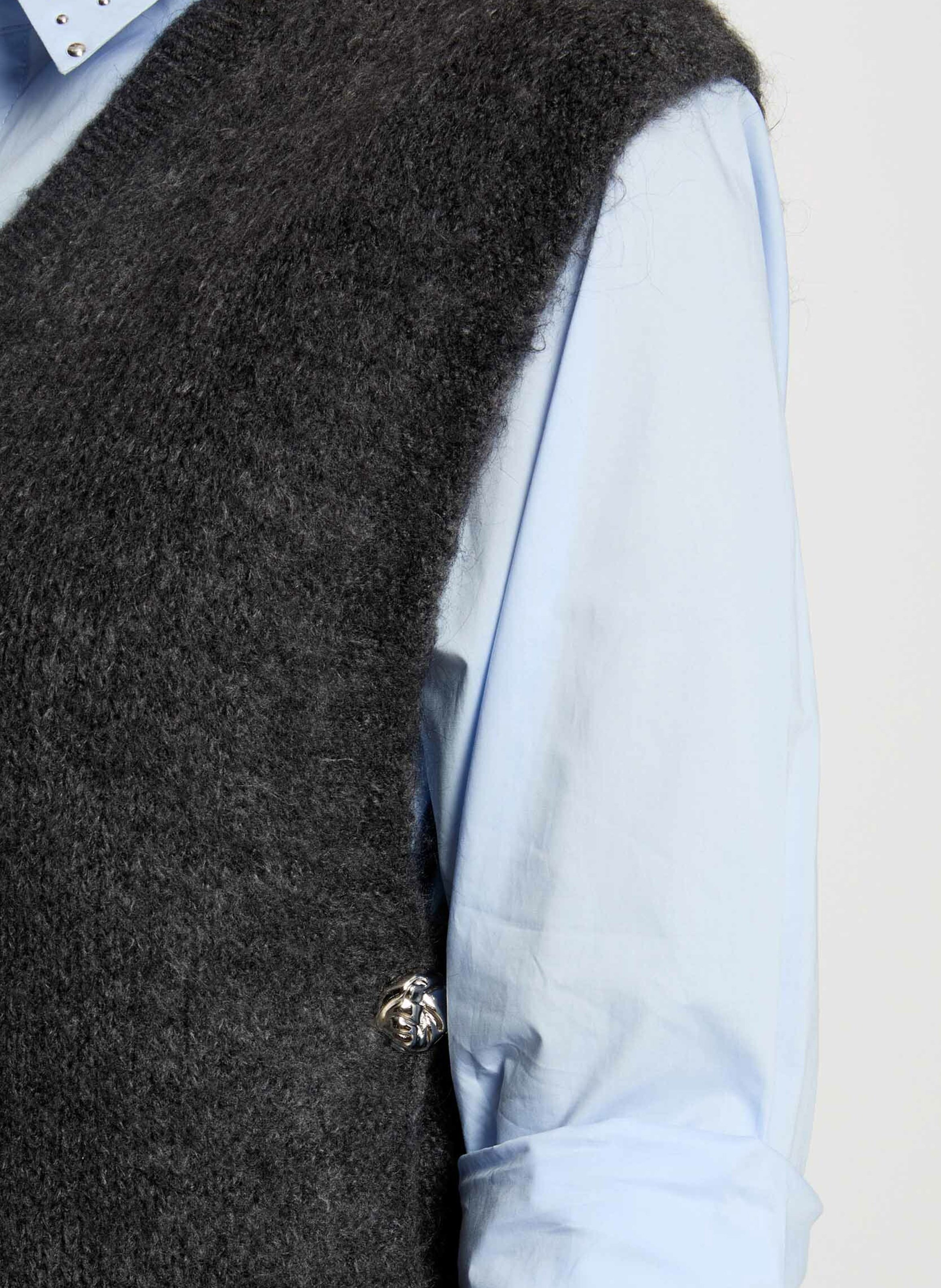 Pull col V  MORGAN Gris