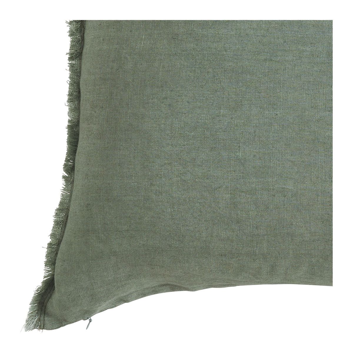 Chloé washed linen cushion cover - Celadon - 50 x 50 cm BLANC D'IVOIRE Green