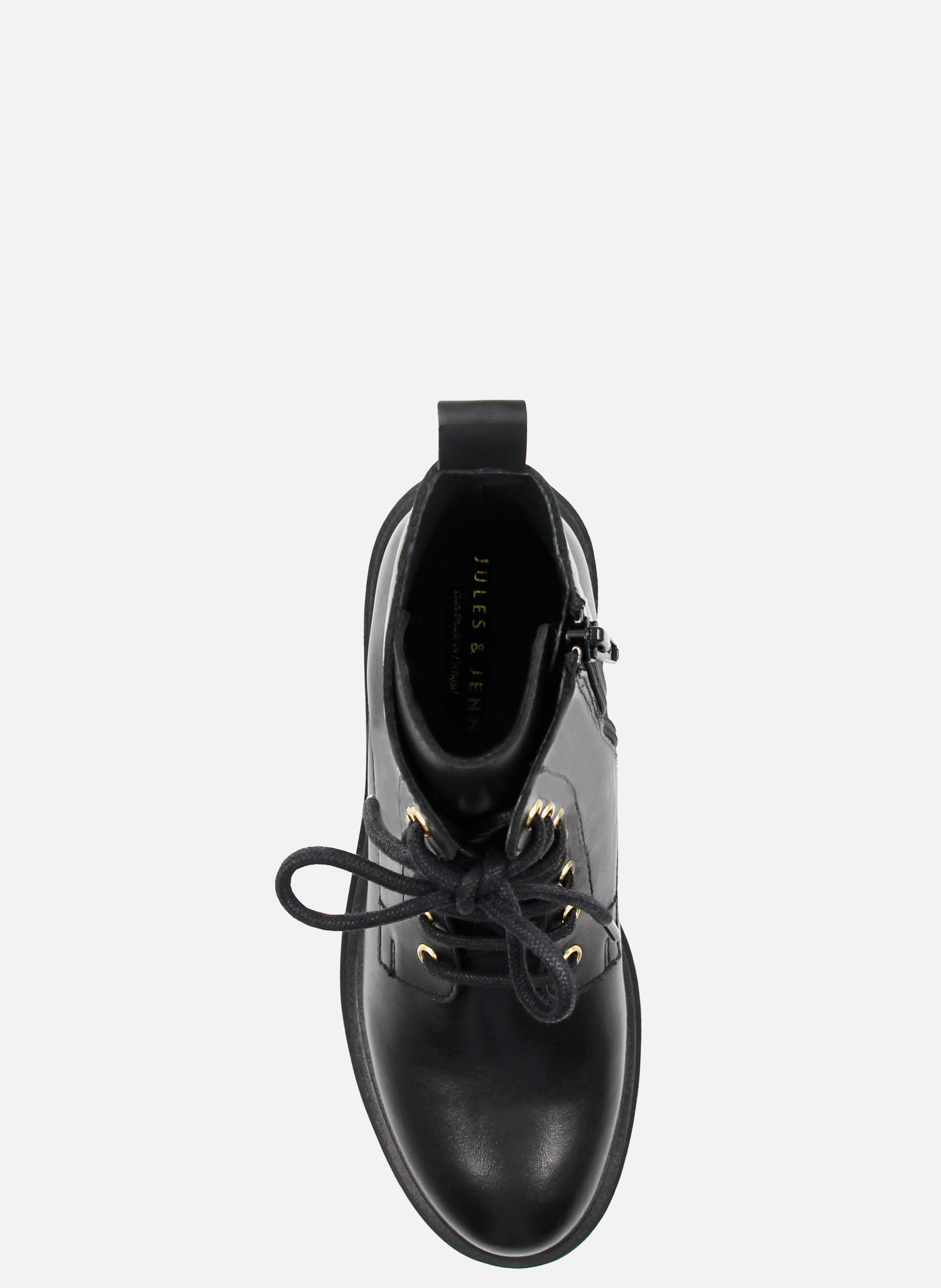 Leather lugged sole Ranger boots JULES & JENN Black