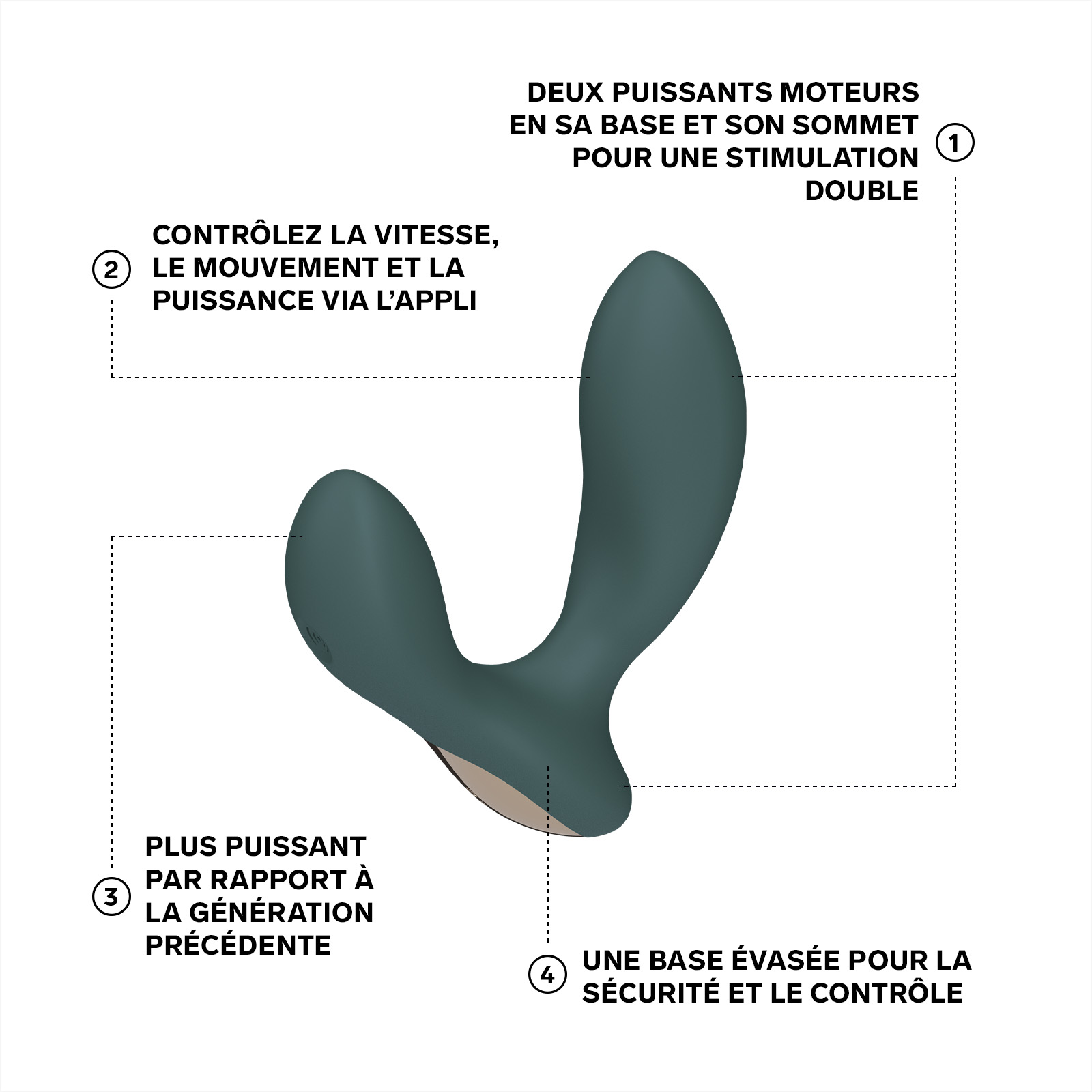 Men's masturbator with app via bluetooth, Lelo Hugo 2 LELO Green