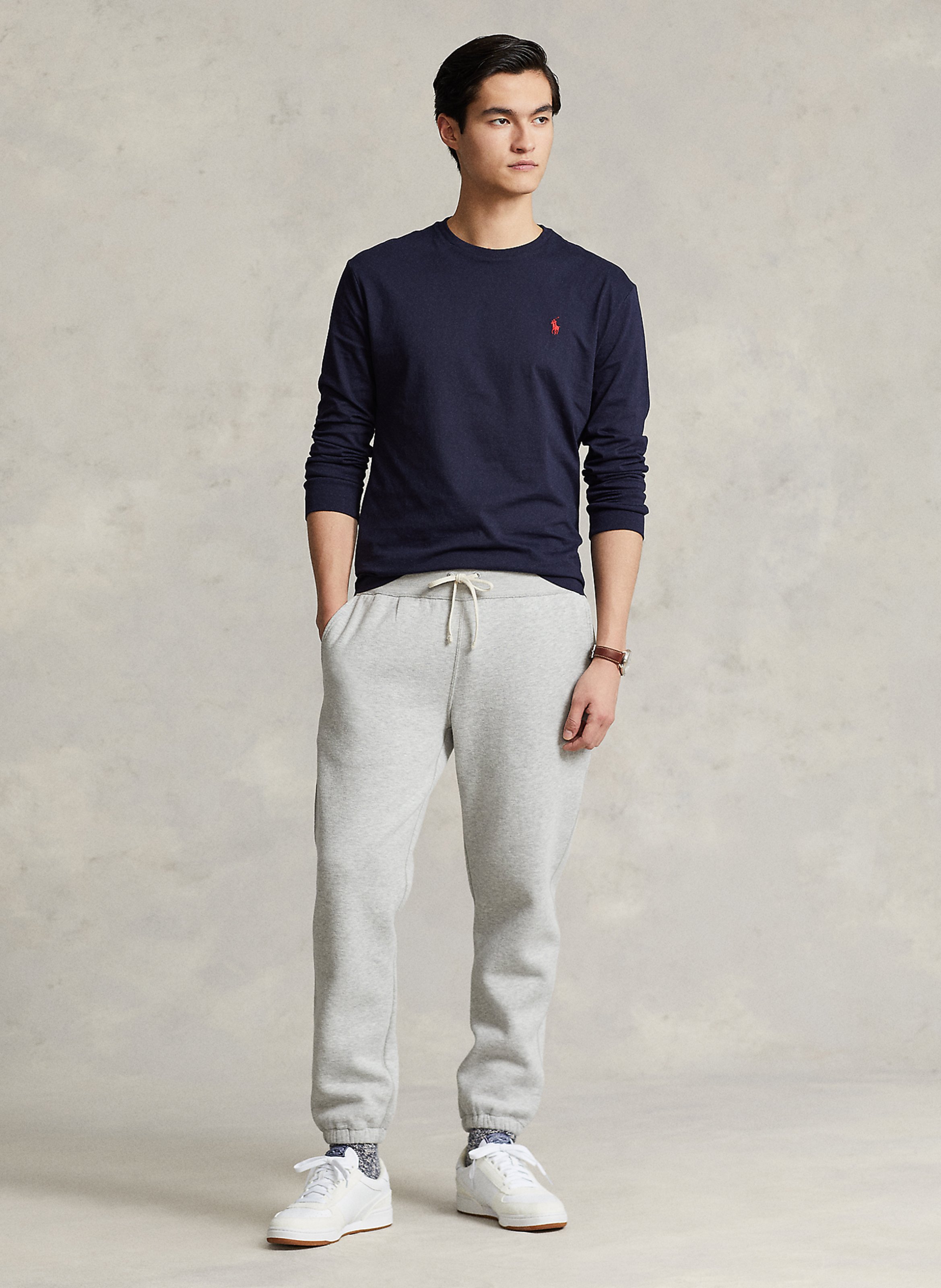 Tee-shirt col rond slim-fit en coton POLO RALPH LAUREN Bleu