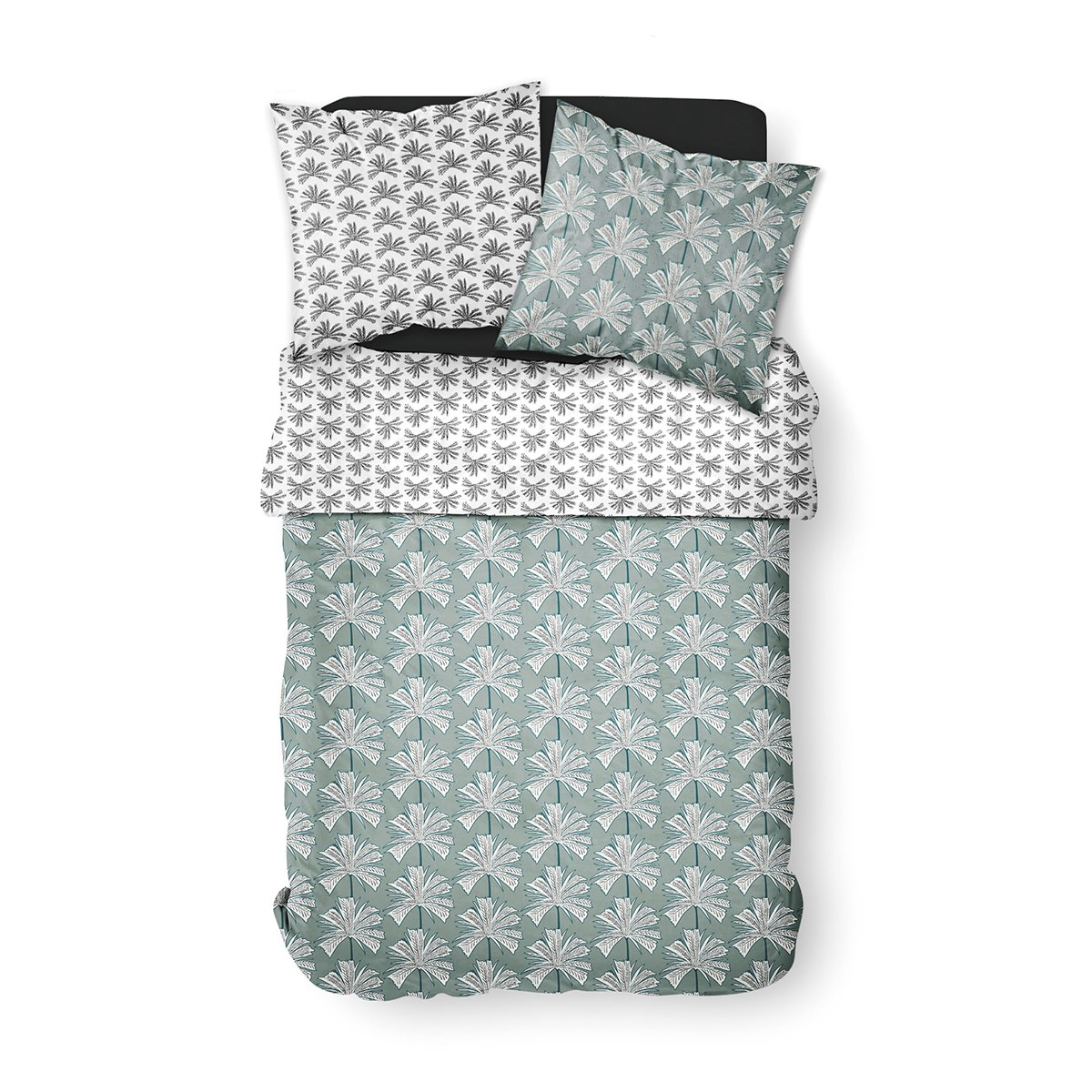 Printed cotton bedding set TODAY LINGE DE MAISON Blue