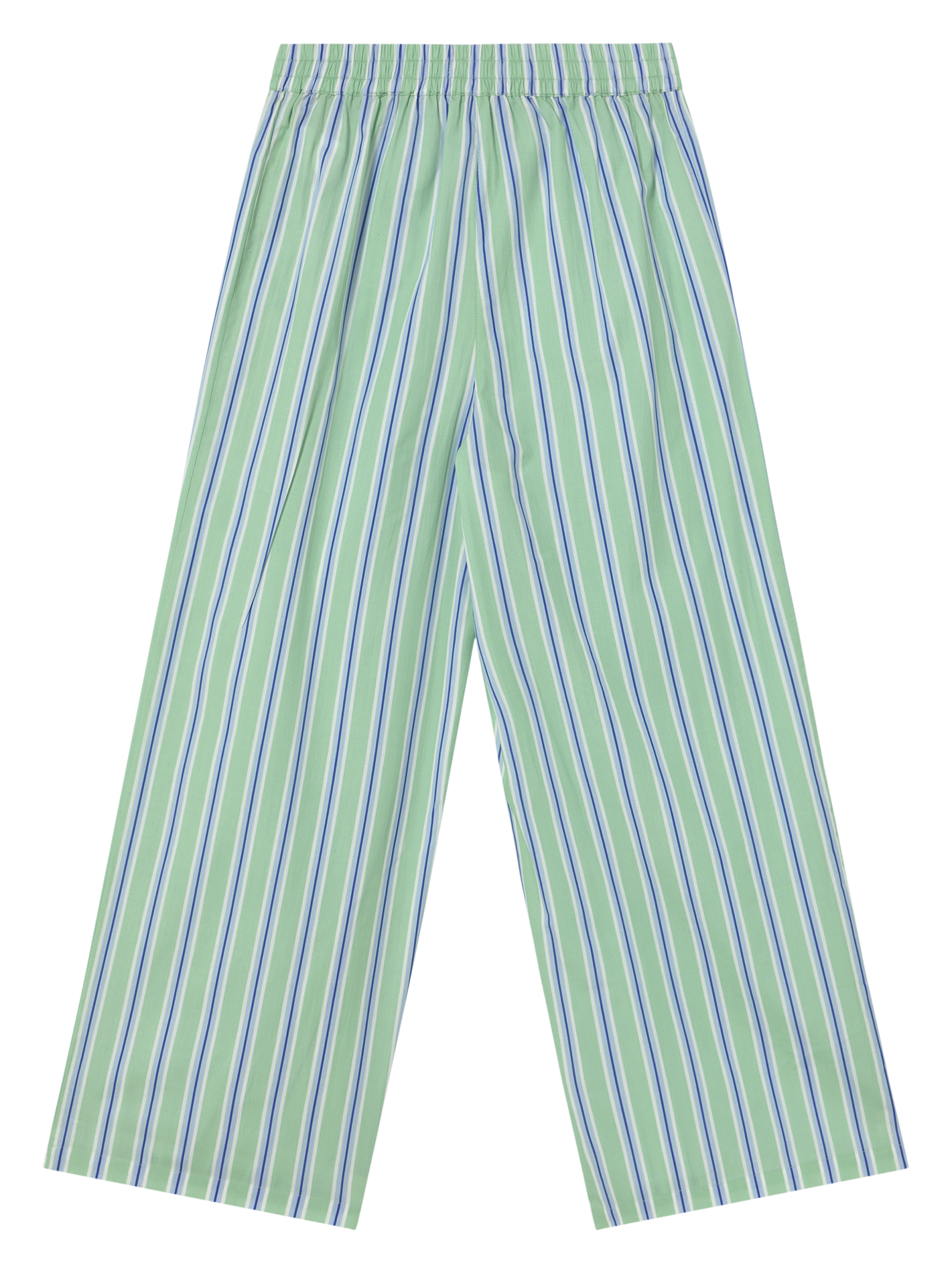 Pantalon large en coton rayé THE TINY BIG SISTER Vert