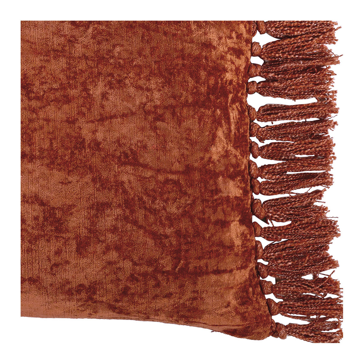 Iridescent velvet cushion cover BLANC D'IVOIRE Orange