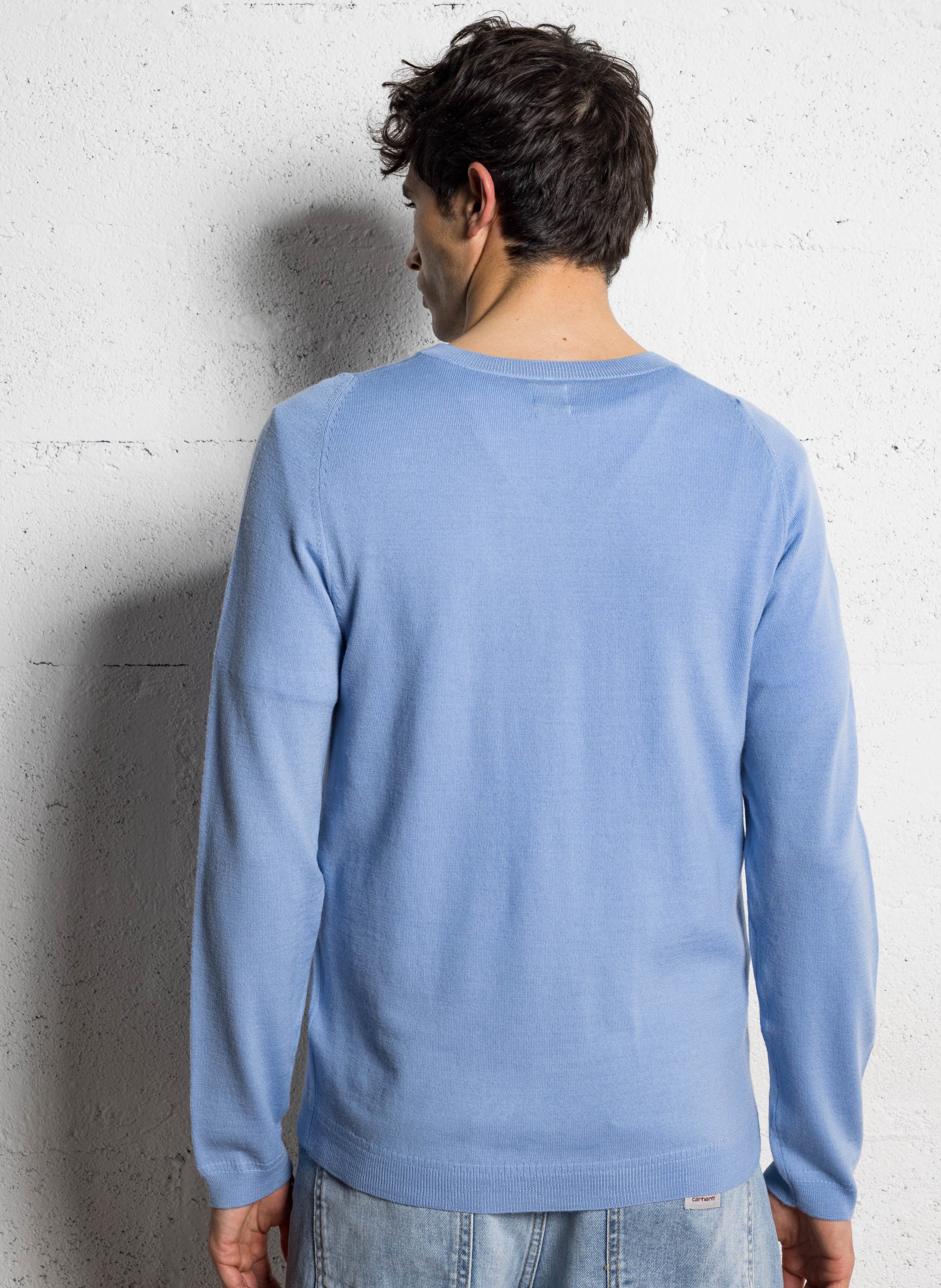 Wollpullover mit V-Ausschnitt, Regular Fit | Blau AU PRINTEMPS PARIS Herren