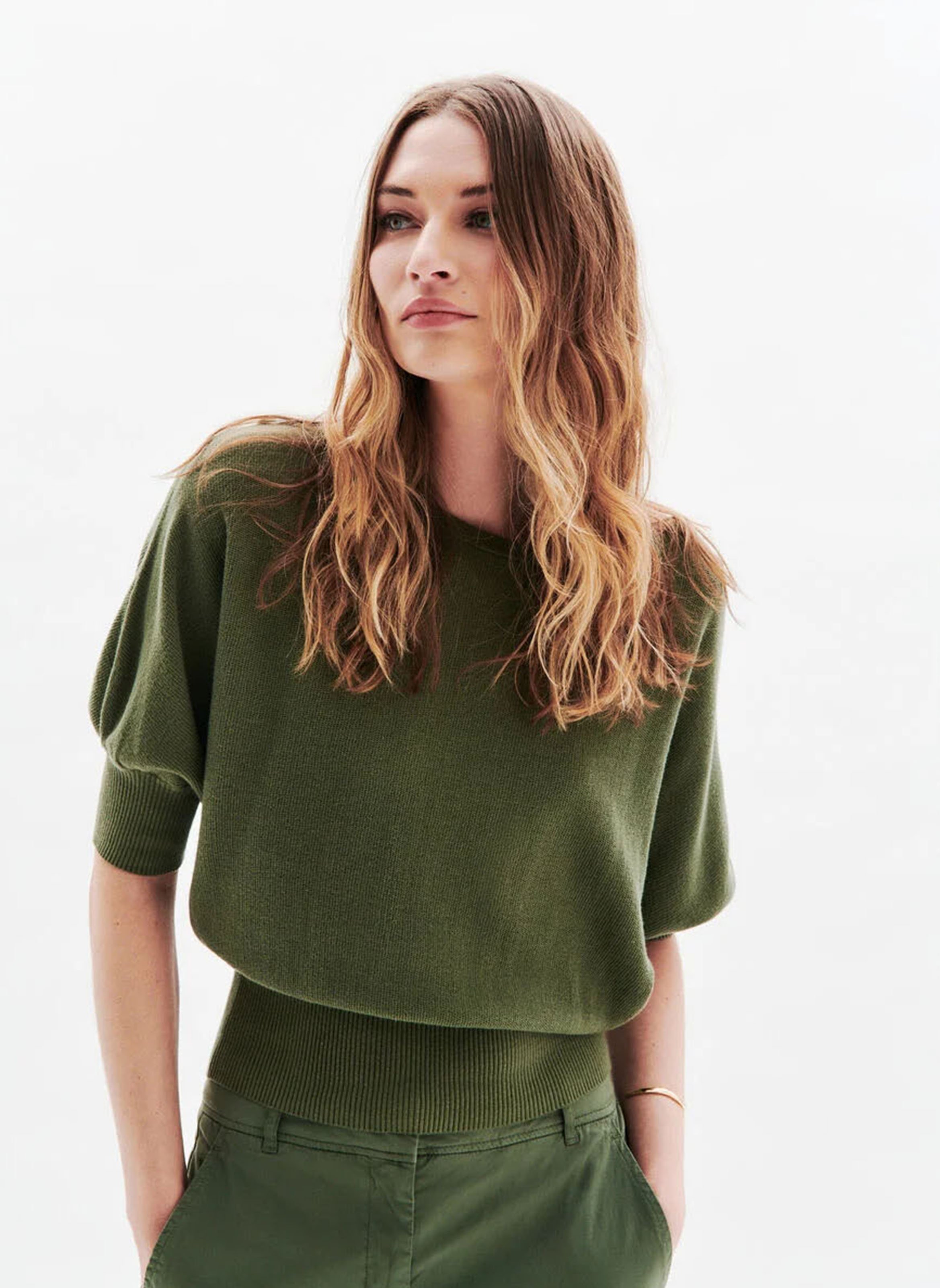 Oversize-Baumwollpullover mit U-Boot-Ausschnitt CAROLL