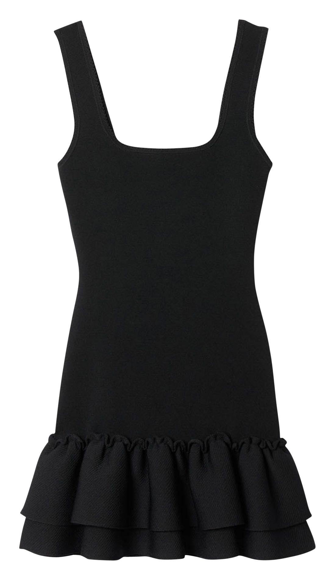 Robe courte volantée à bretelles SANDRO Noir