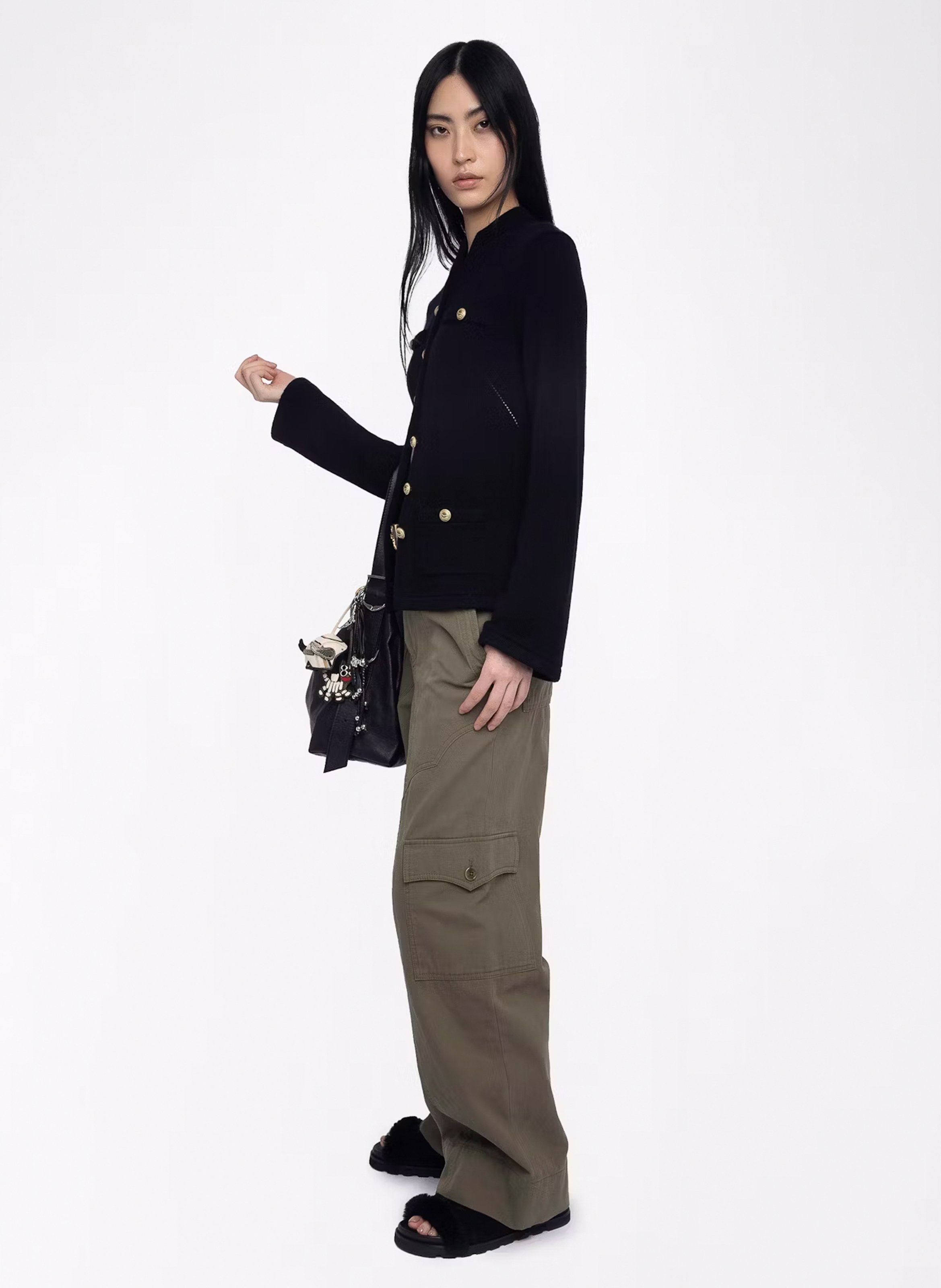 Pull droit en laine mélangée ZADIG&VOLTAIRE Noir