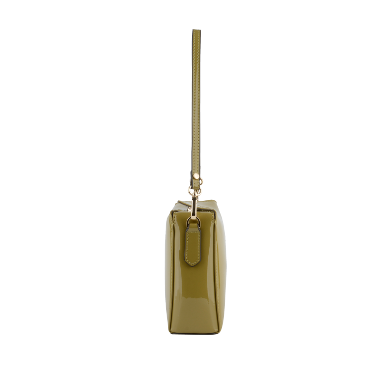 Shoulder bag - synthetic and leather POURCHET Khaki