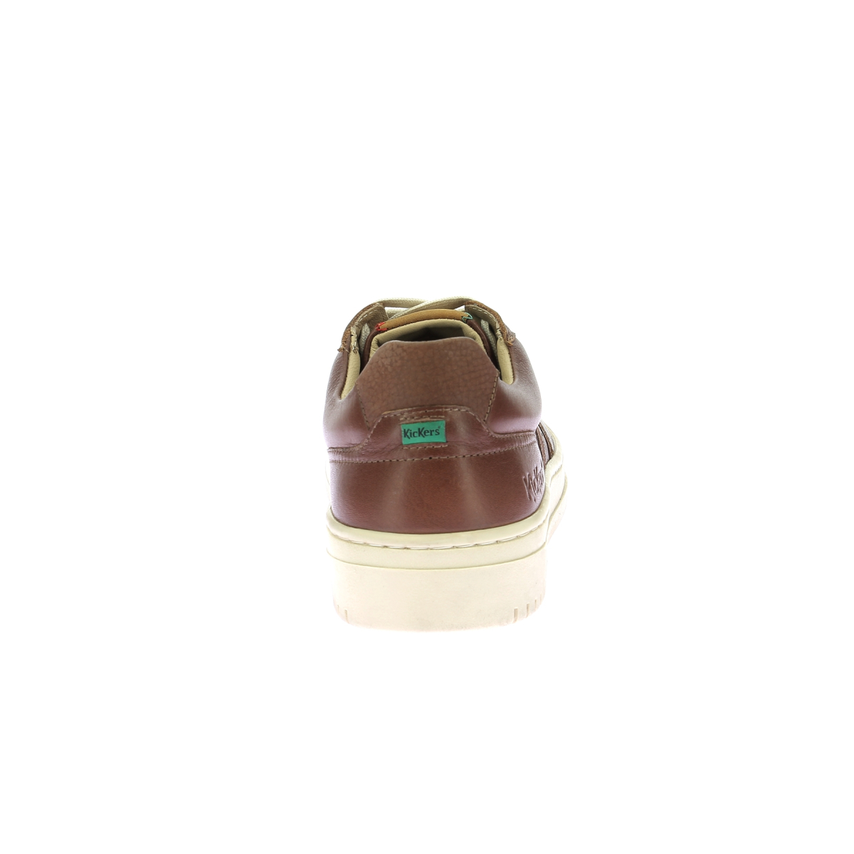 Low leather trainers KICKERS Brown