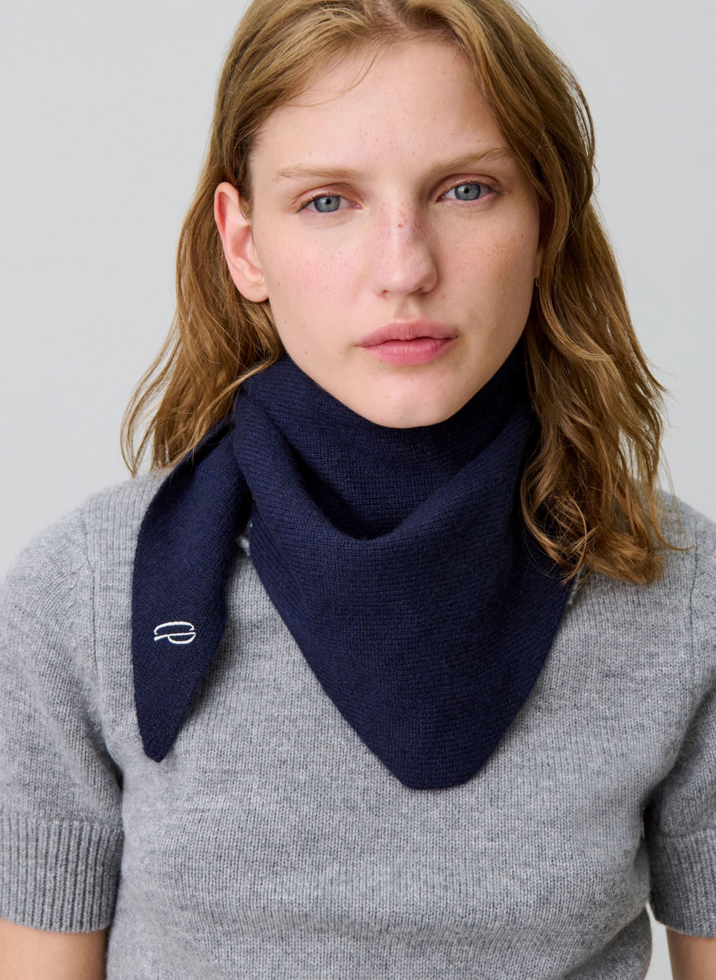 Foulard en cachemire CLAUDIE PIERLOT Bleu