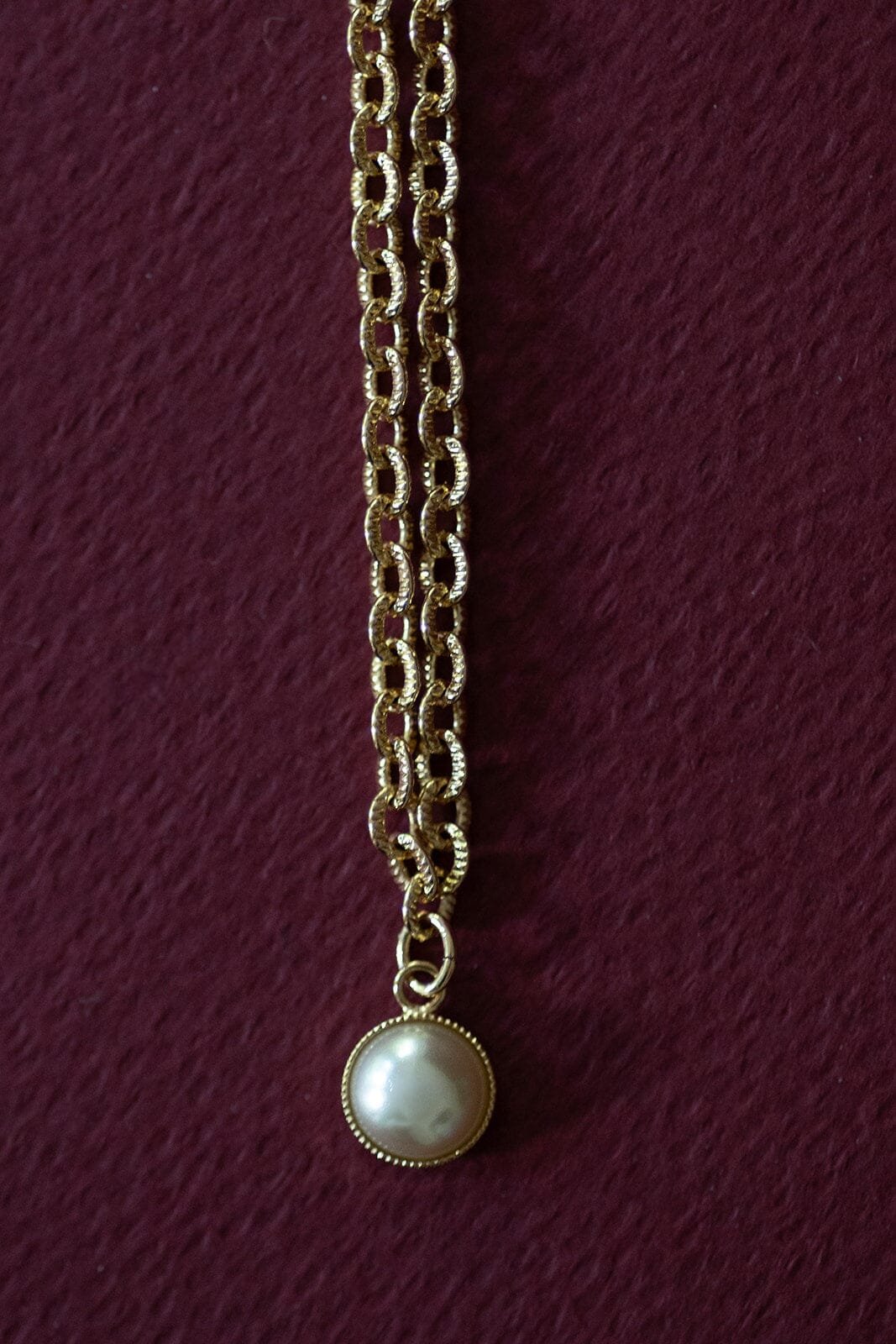 Silver-plated pearl necklace MONSIEUR SIMONE Golden