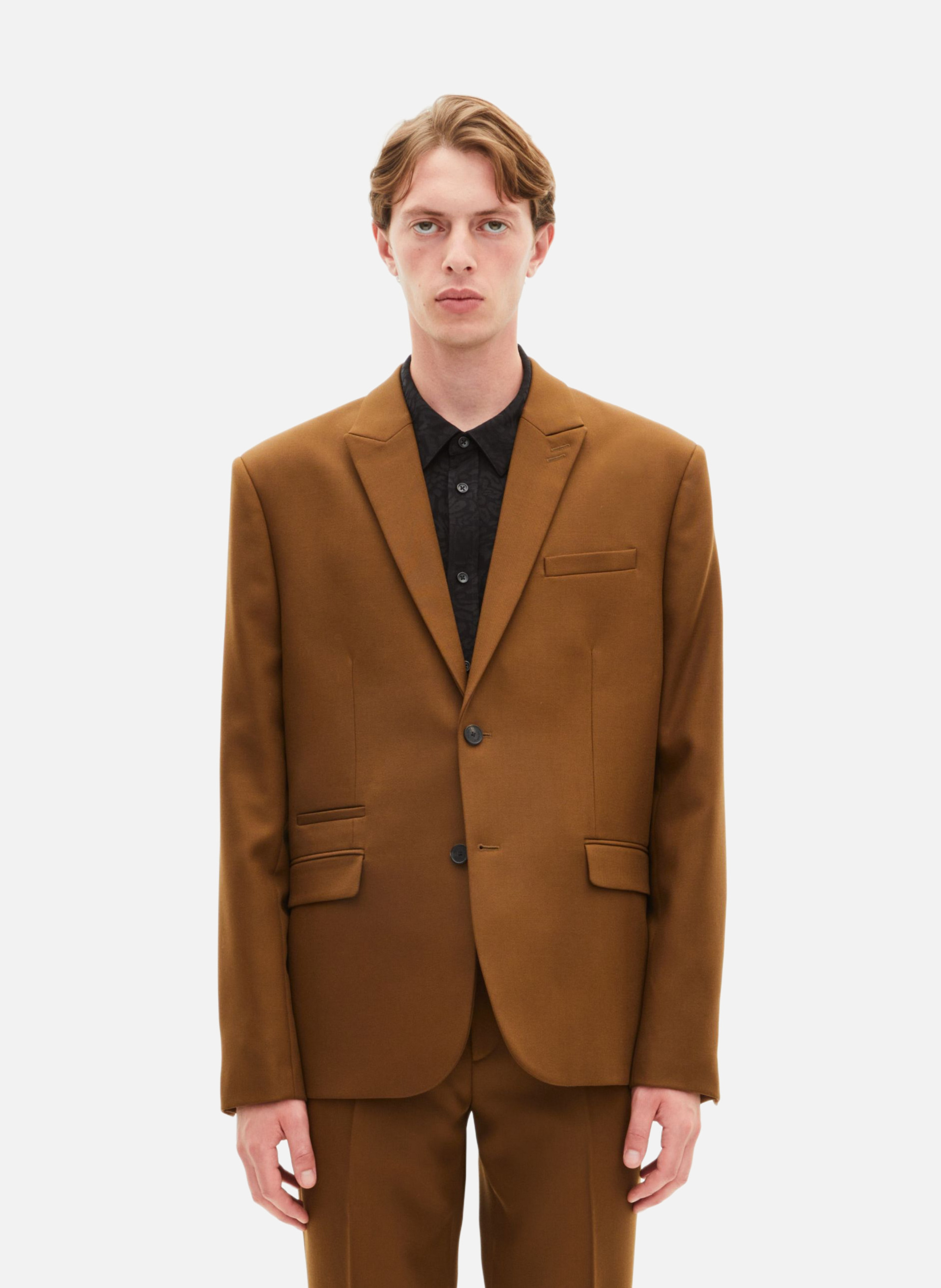 Low-cut loose-fit dress THE KOOPLES Brown