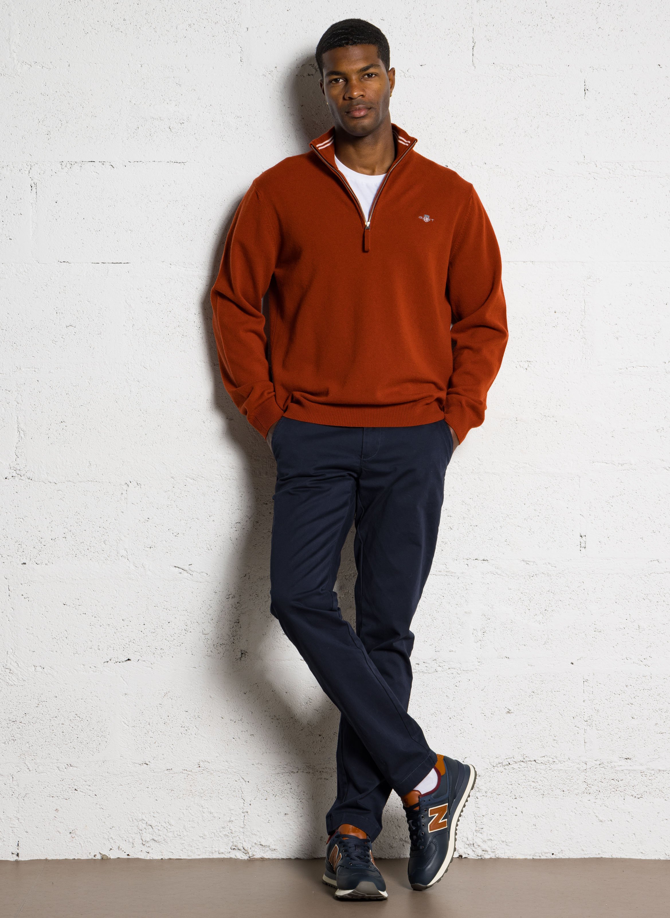 Low-top leather mix sneakers NEW BALANCE Blue