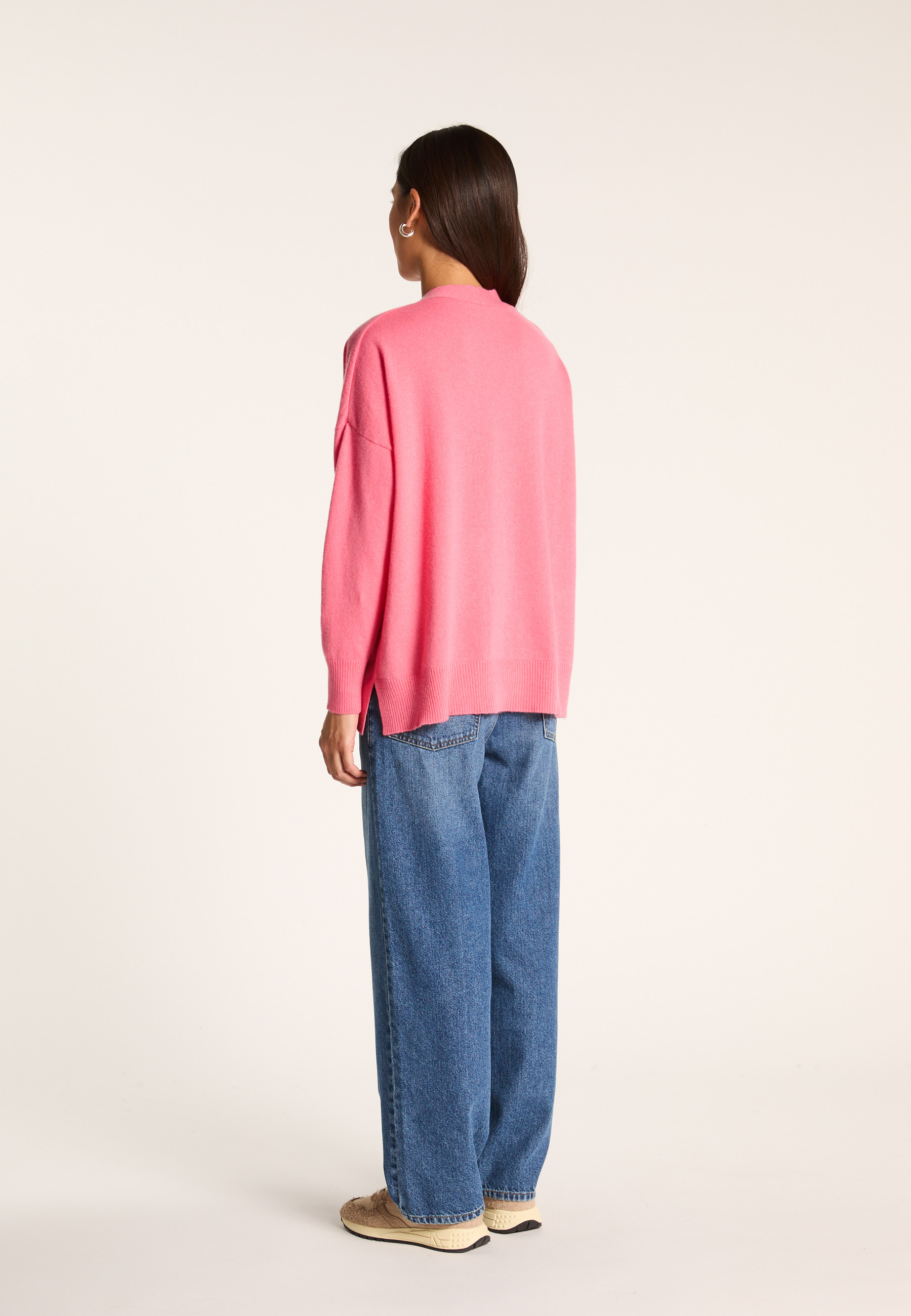 Buttoned cashmere cardigan MAISON MONTAGUT Pink