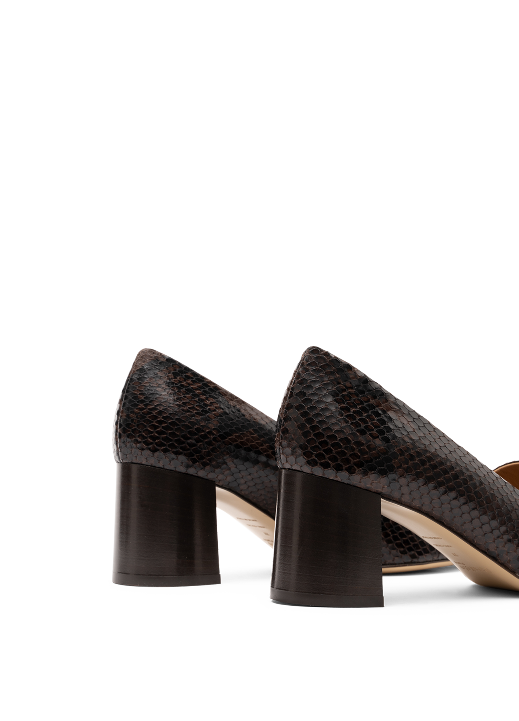 Python print leather loafers PARALLELE PARIS Brown