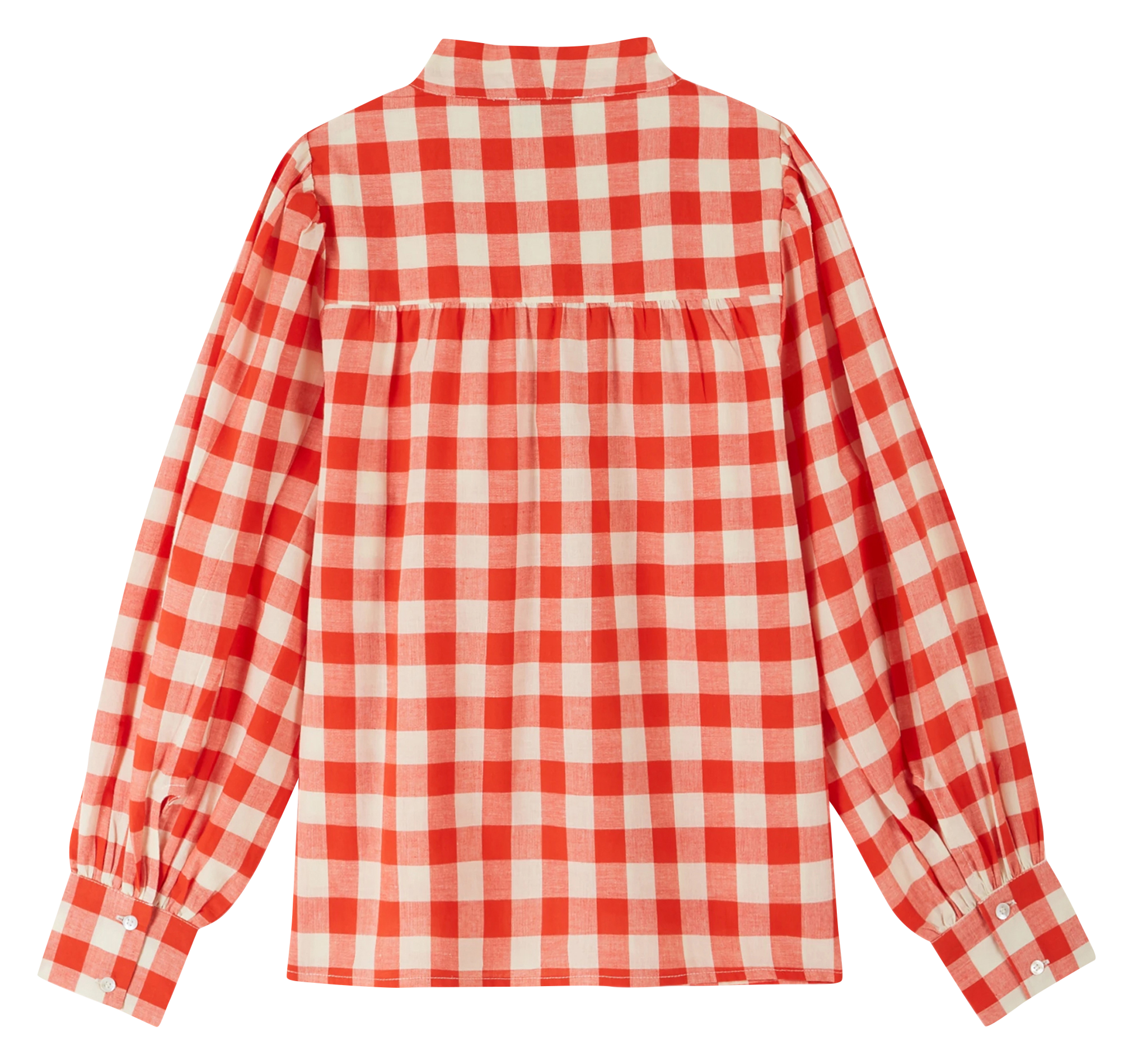 Shirt with Lavallière collar in organic cotton EMILE ET IDA Red