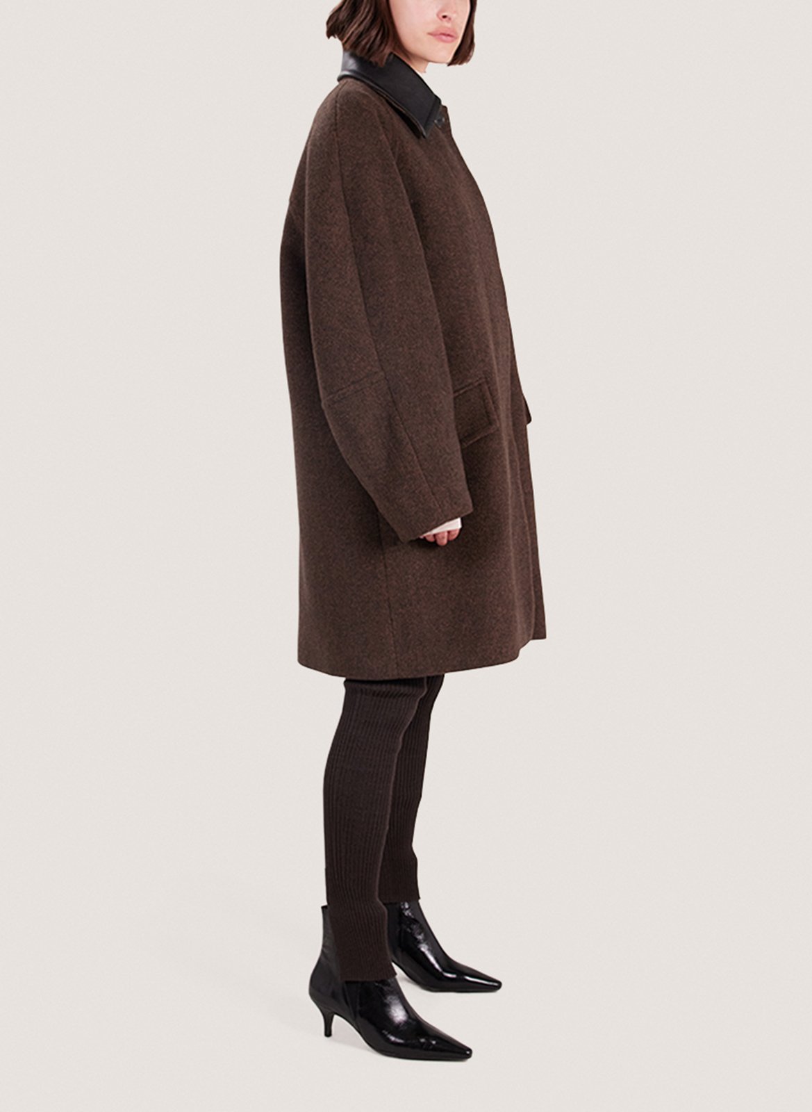 Bottines en cuir Noir