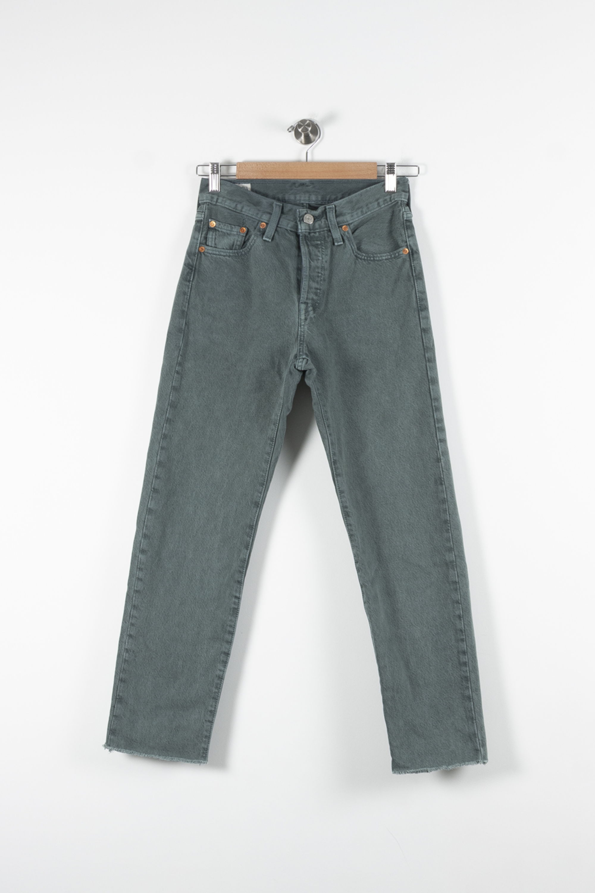 Cropped slim jeans with studs LEVI'S - Seconde main Green