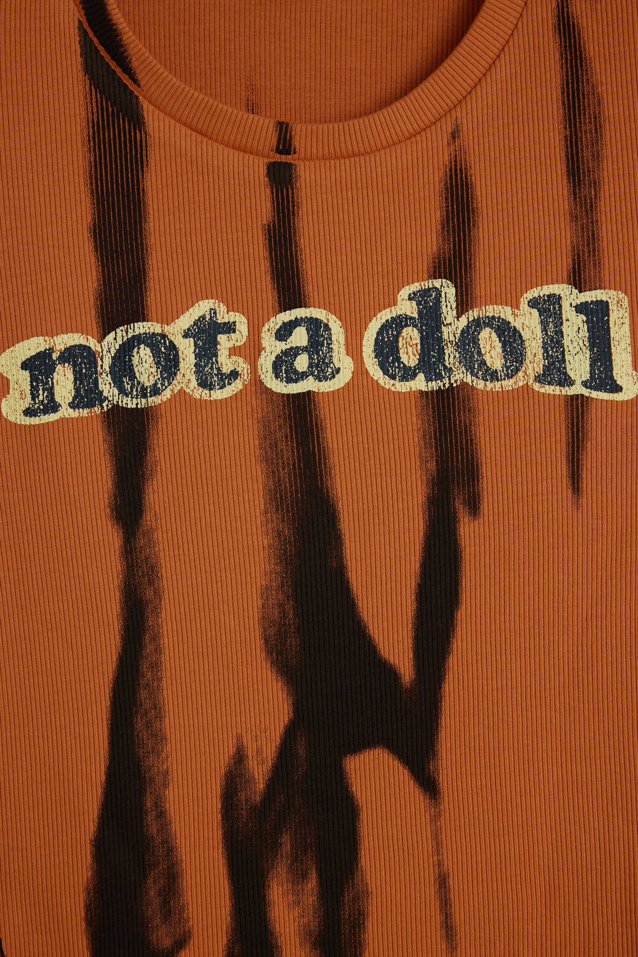 Tee-shirt col rond en coton mélangé DESIGUAL Orange