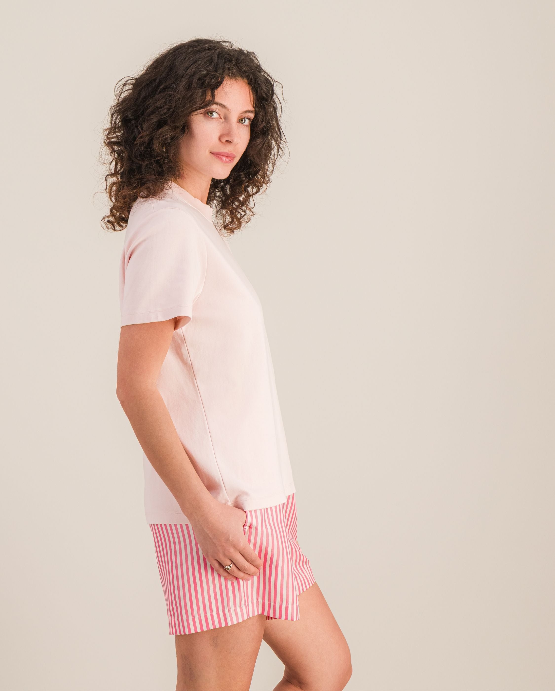 Women's organic cotton T-shirt, pink ANGARDE Pink