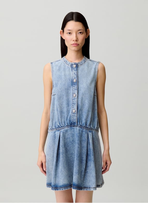 Flared denim dress in cotton Blue Claudie pierlot - Women | Place des Tendances Flared denim dress in cotton Blue Claudie pierlot - Women | Place des Tendances