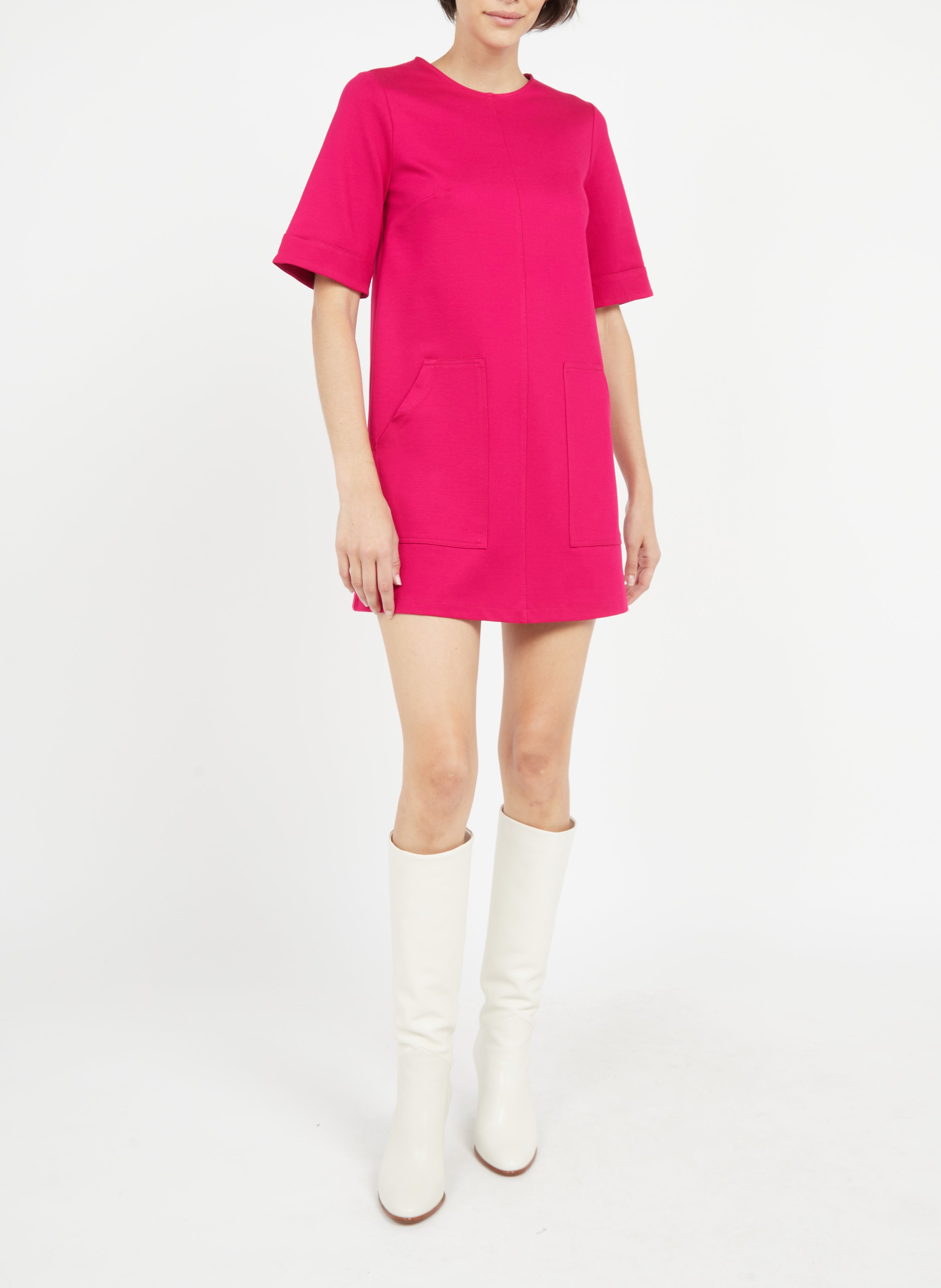 Short round-neck dress IMPERIAL Purple