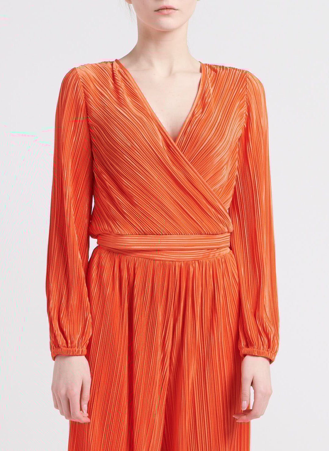 Short top with long sleeves MAX&Co. Orange