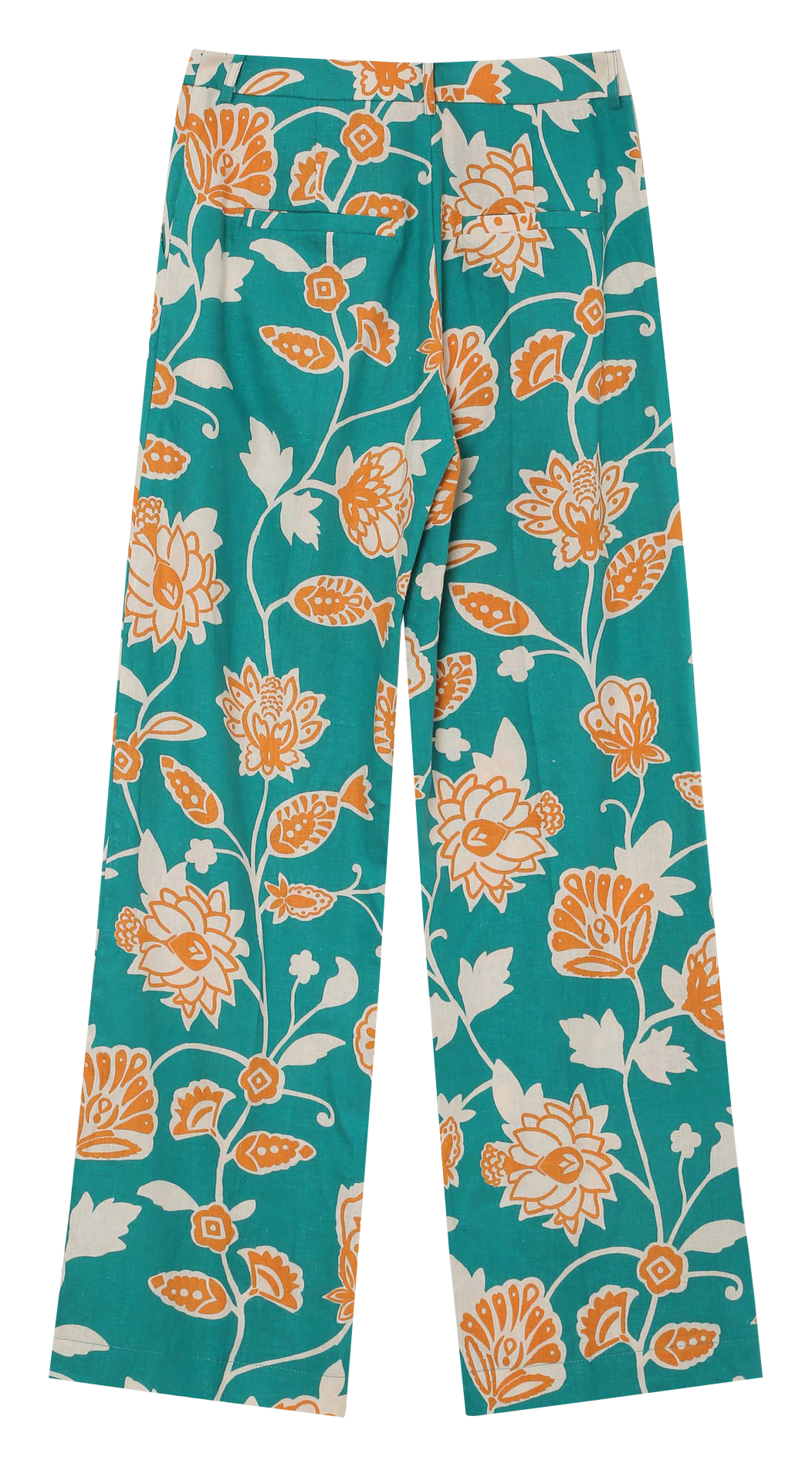 High-waisted floral print pants GRACE ET MILA Green