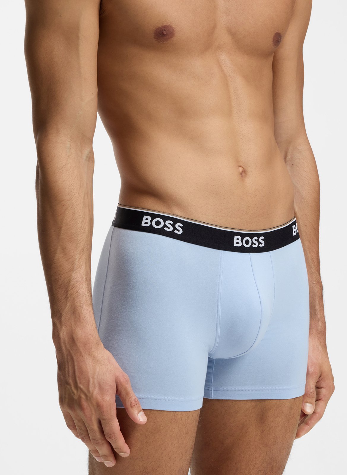 Pack of three cotton-blend boxers BOSS Blue