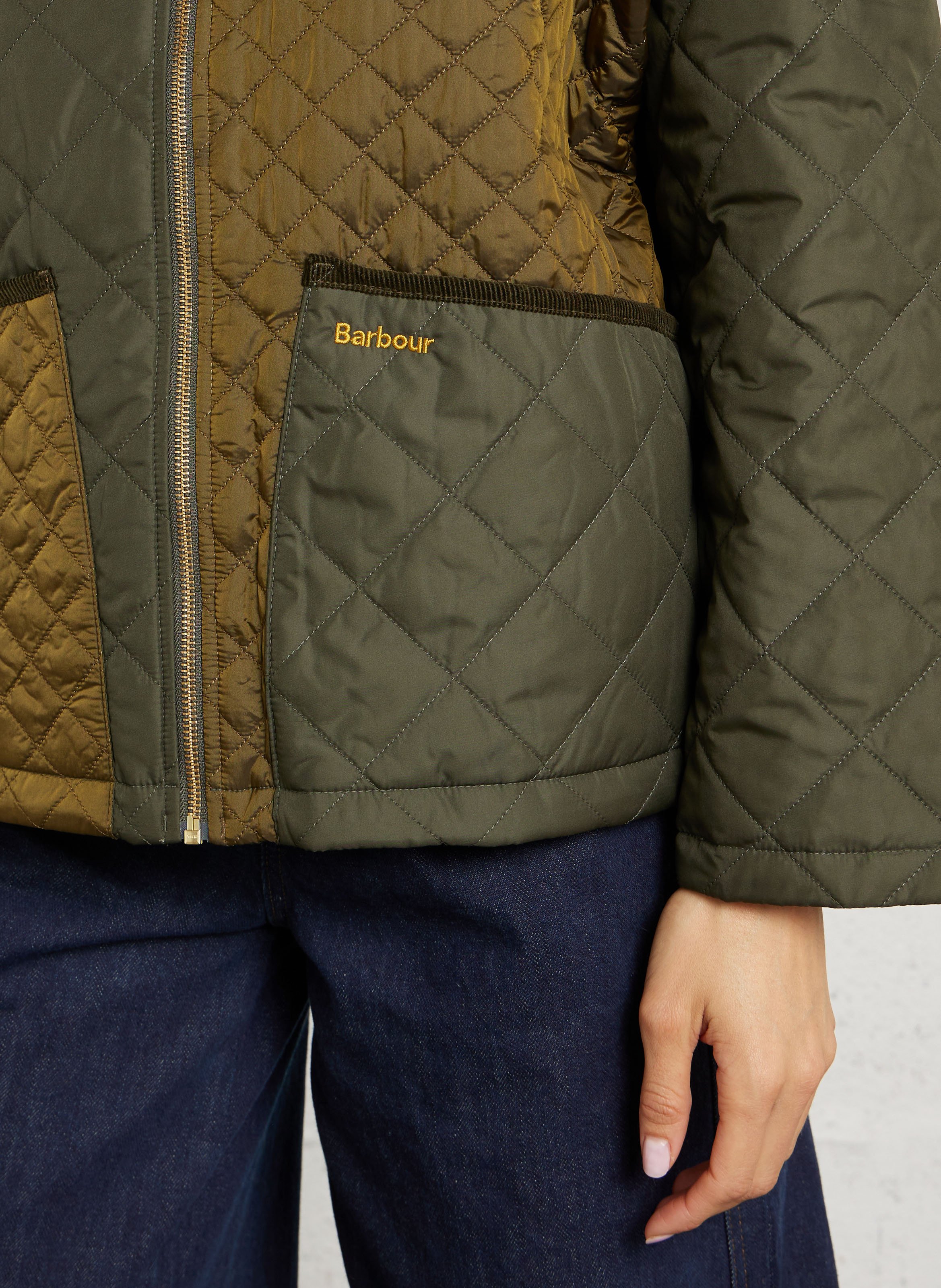 Veste ample matelassée à zip BARBOUR Vert