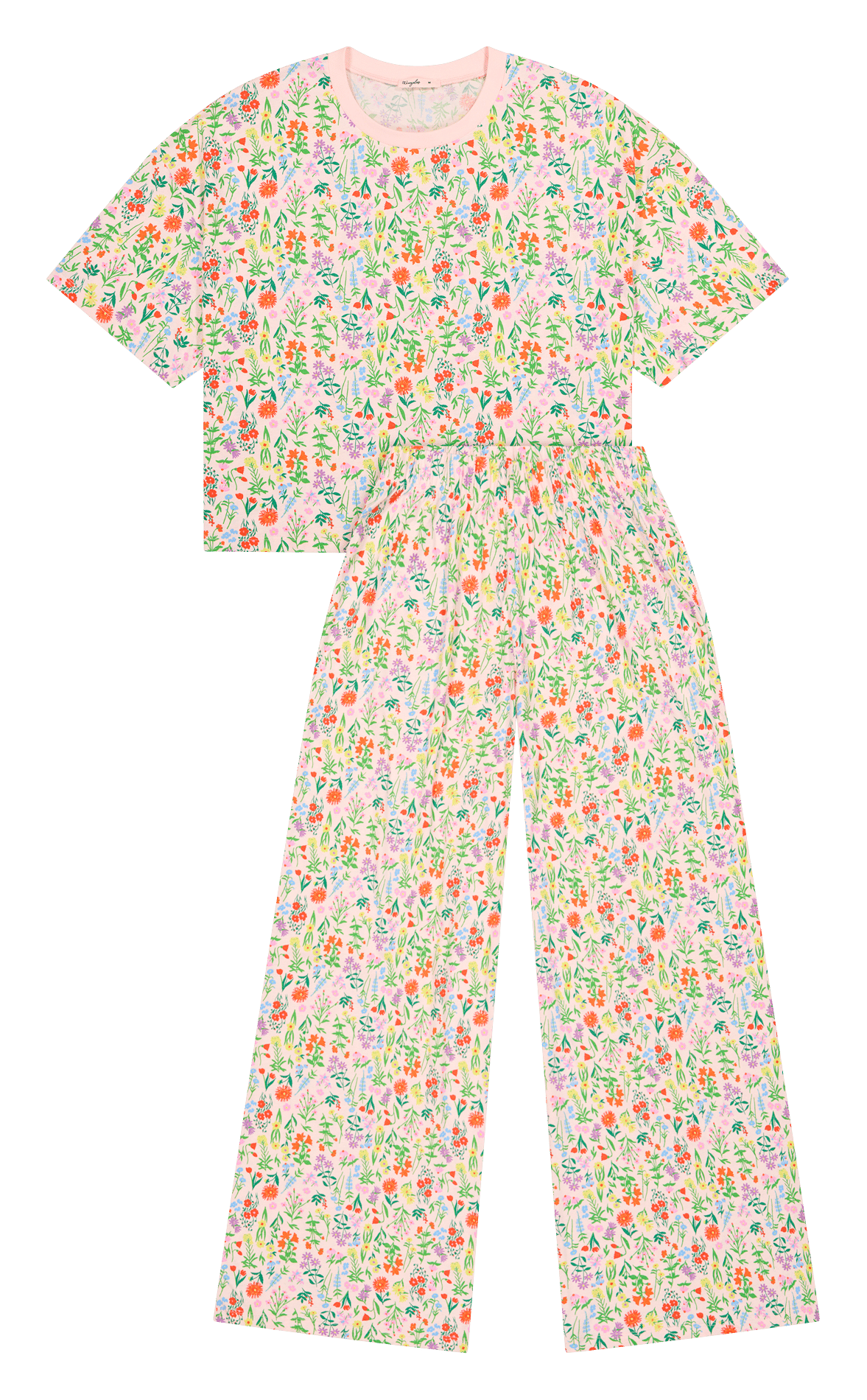 Pyjama long imprimé en coton bio WE ARE JOLIES Blanc