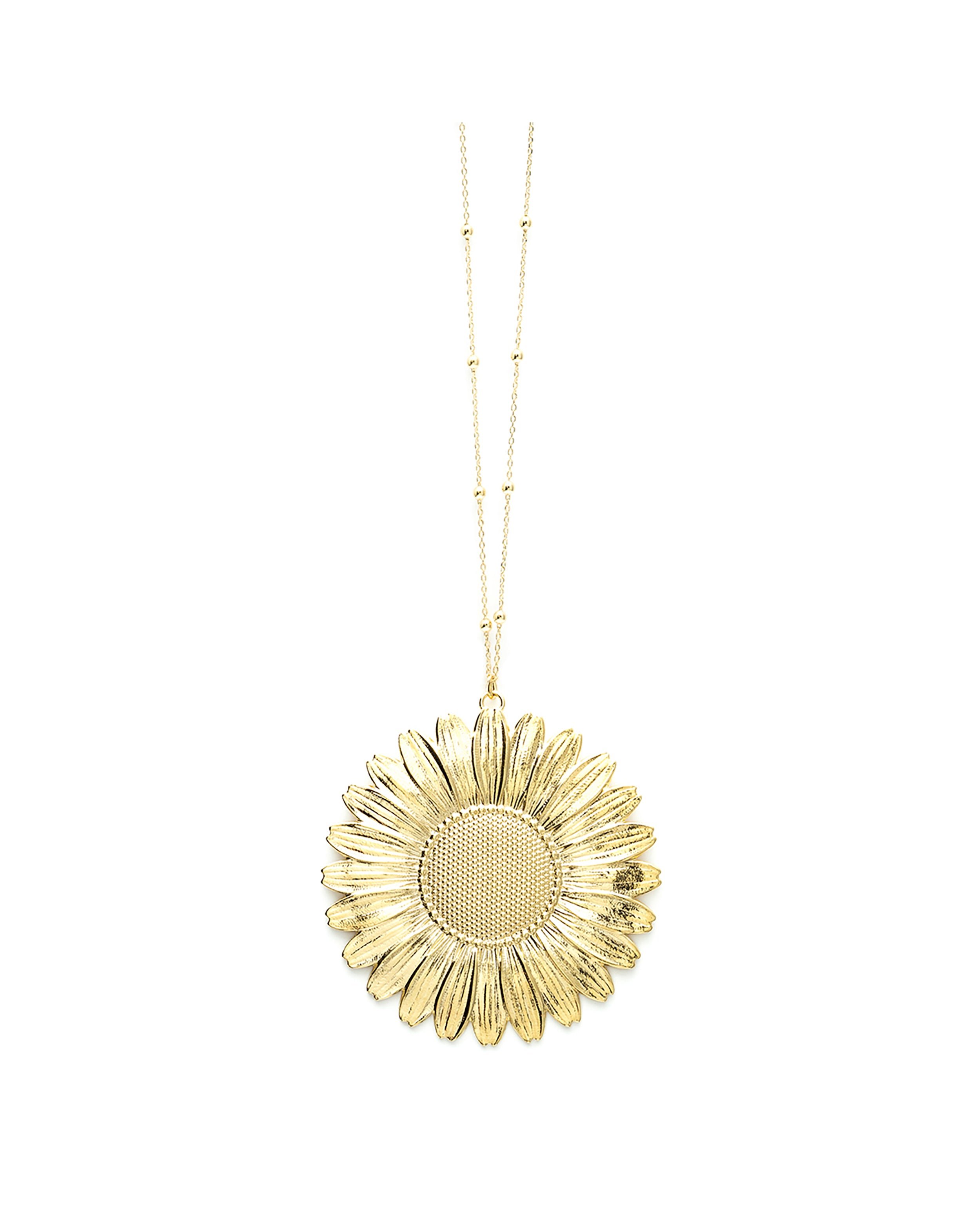 Gold-plated flower pendant MONSIEUR SIMONE