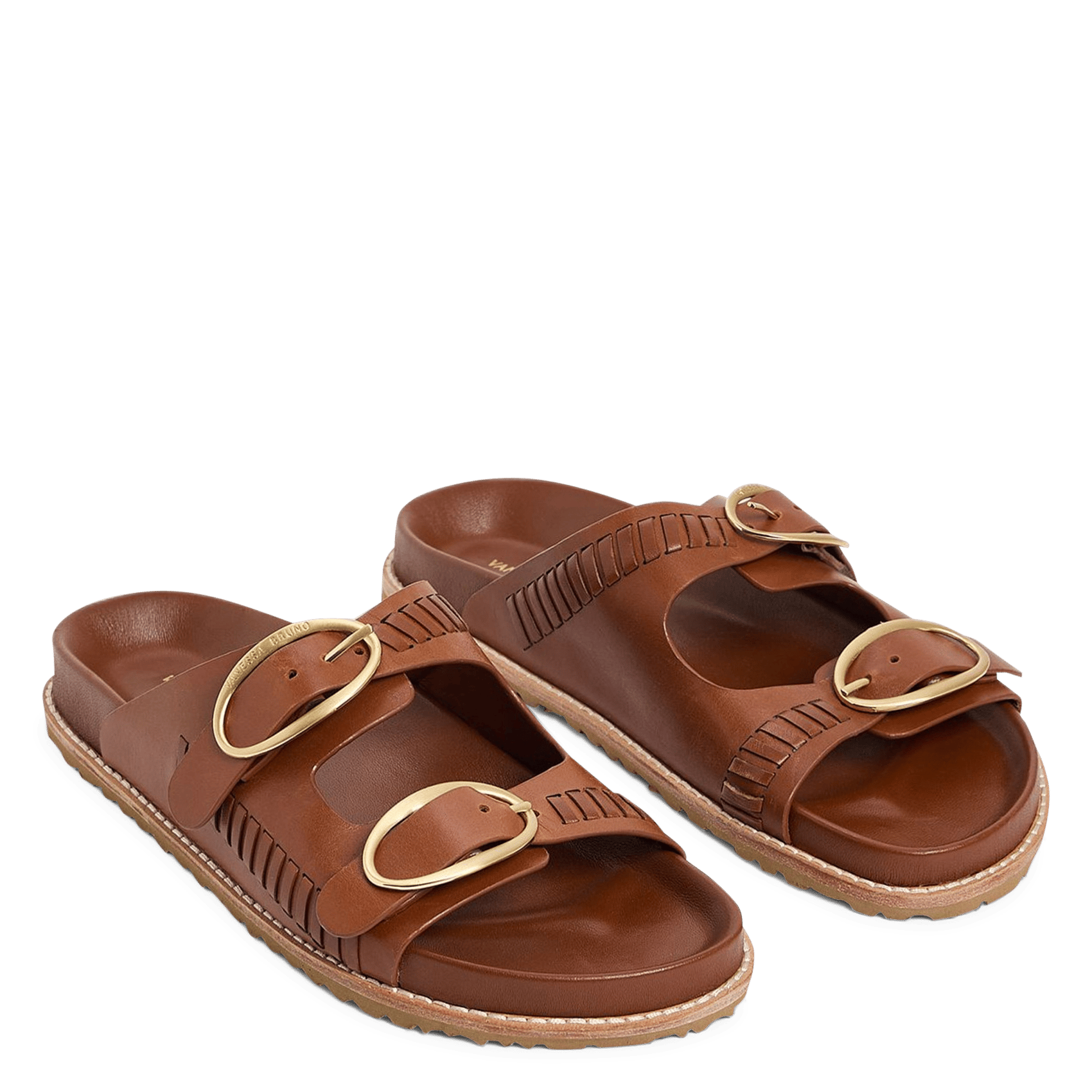 Sandales plates en cuir VANESSA BRUNO Marron