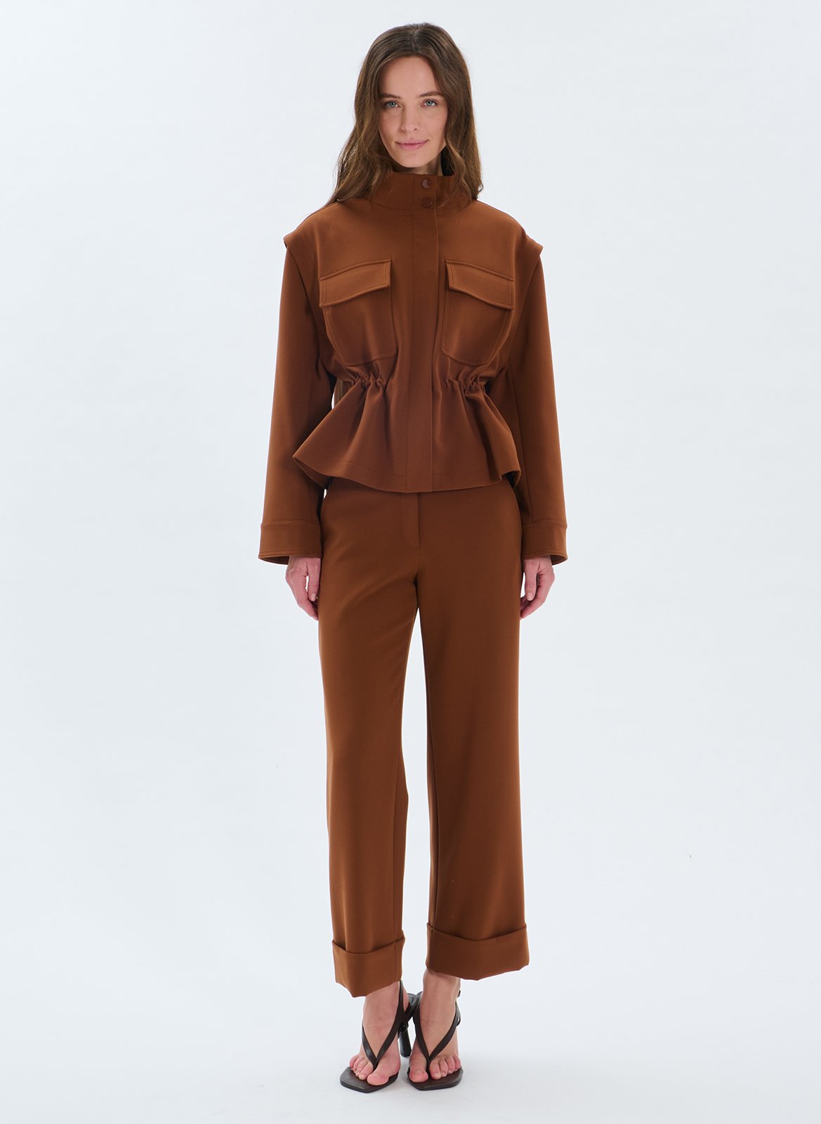 Veste col montant  ZAPA Marron